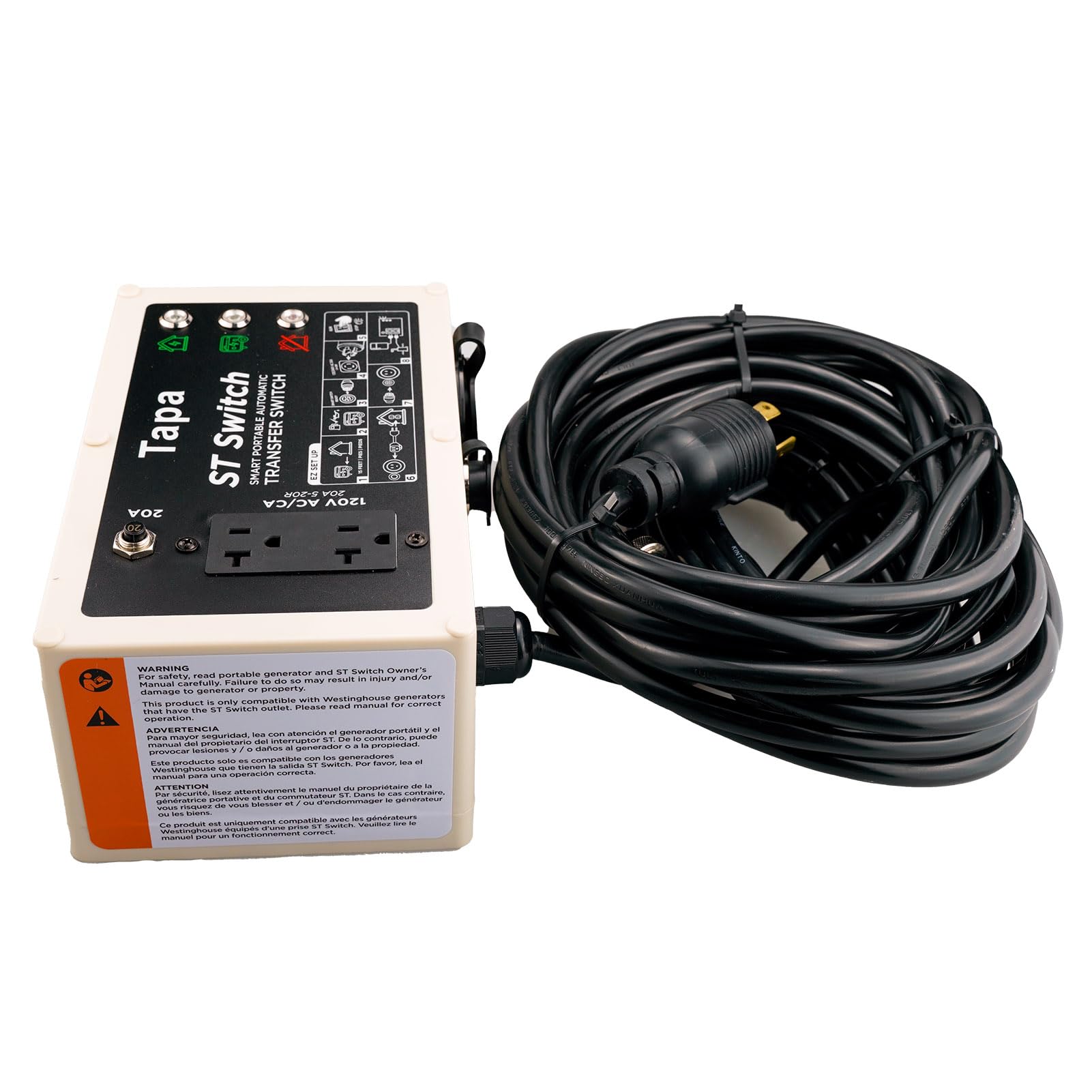 HZ Smart Transfer Switch for Westinghouse Portable Generator - Automatic Power Transfer with Smart Outlet - Perfect for Home Backup Power & Emergency Use
