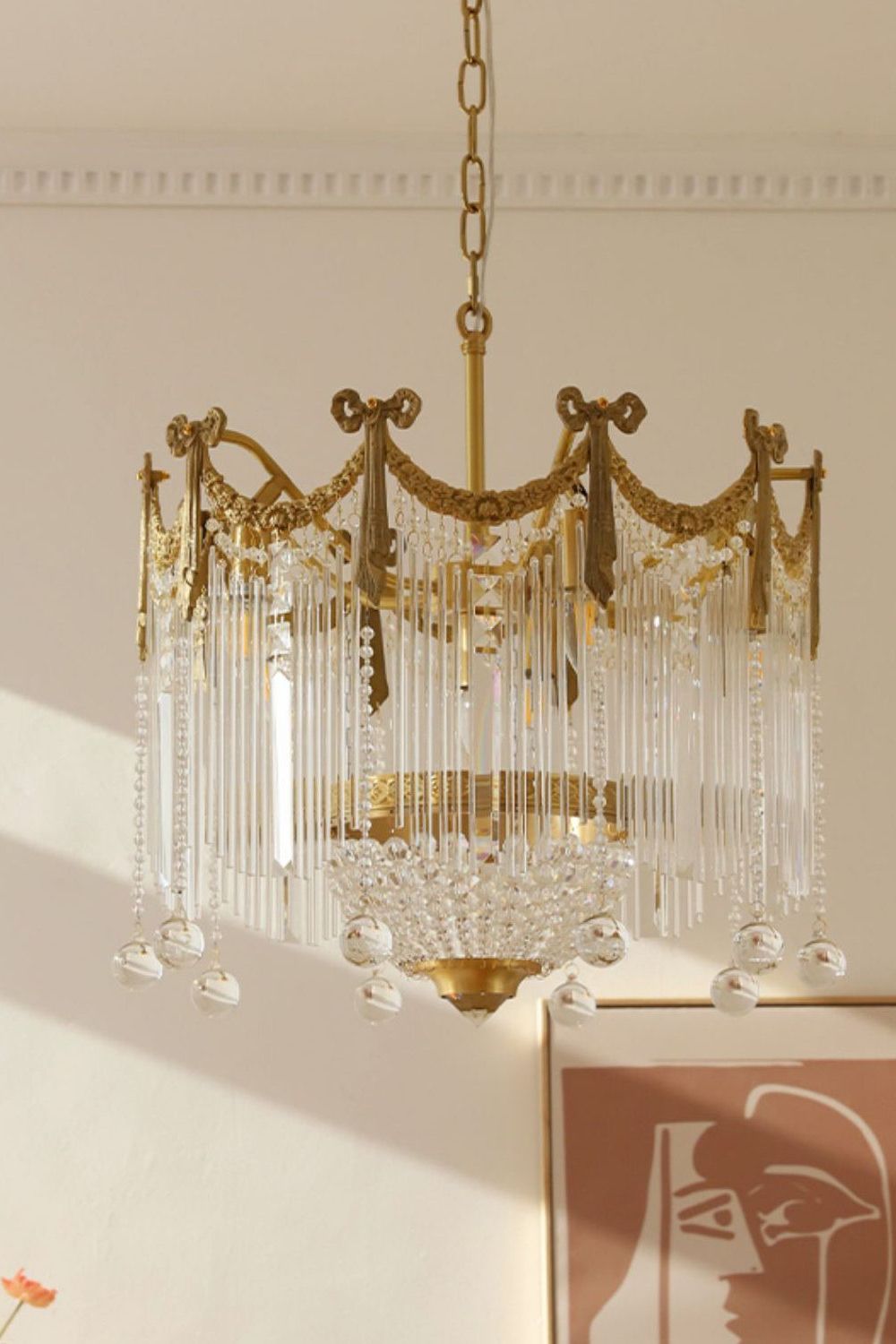 Evangeline Crystal Chandelier - Elegant Ceiling Light Fixture for Dining Room, Living Room & Bedroom | Modern Home Decor Lighting
