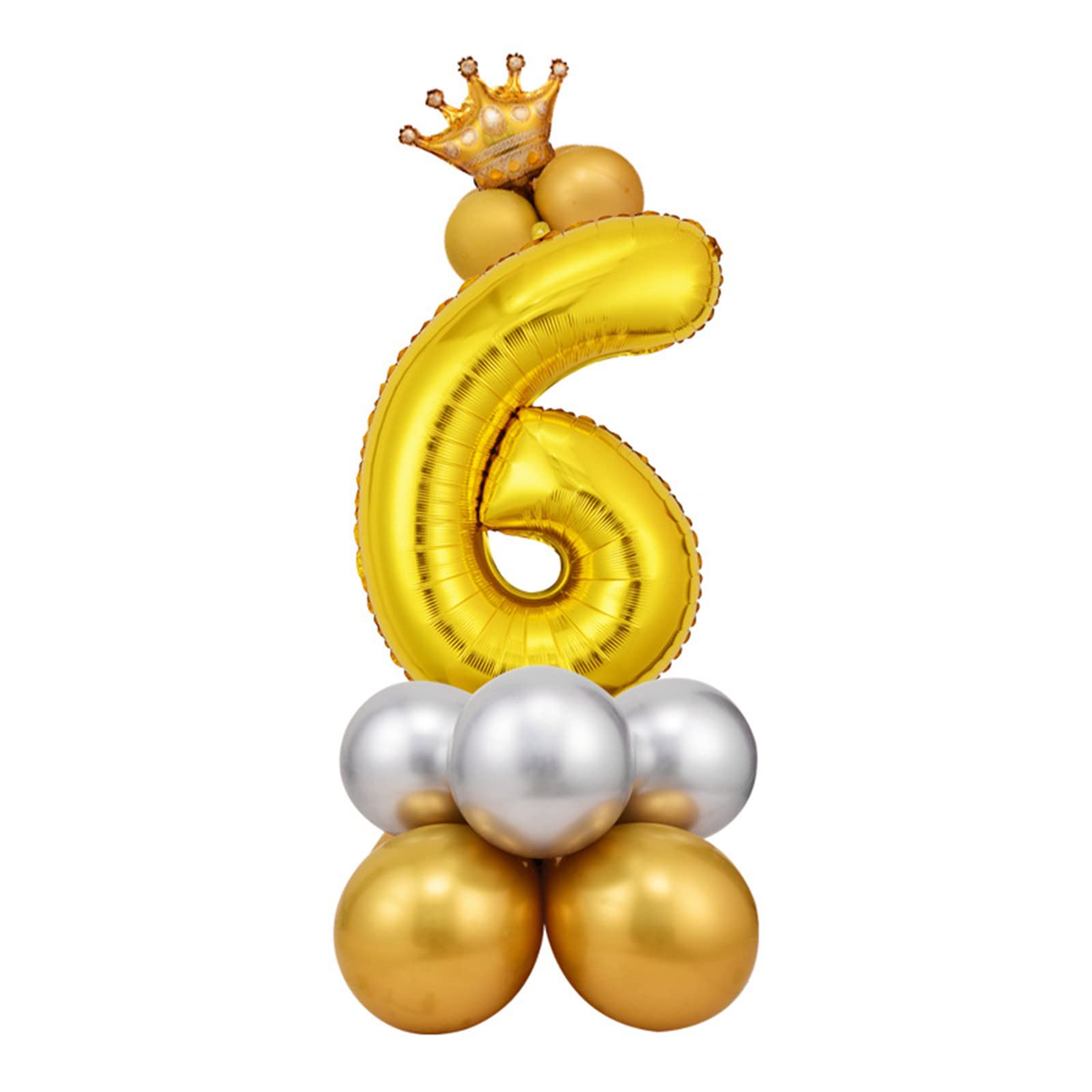 **32 Inch CANAFA DIY Foil Balloons Set for Birthday Party Decorations - Boys Themed Digital Balloons (Gold, One Size) - Perfect for Kids Birthday, Baby Shower & Celebration Events**