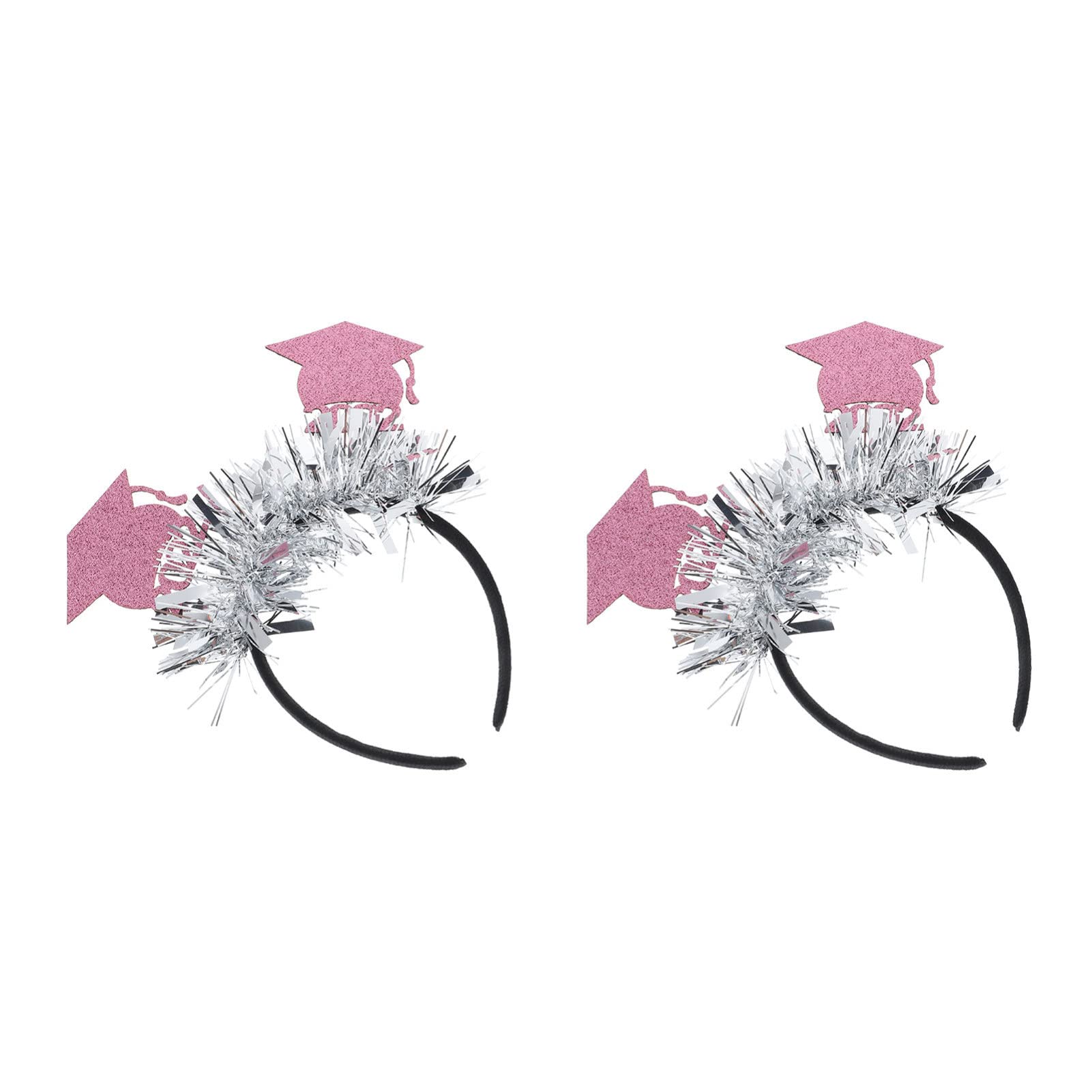 PRETYZOOM 2 Pack Graduation Headbands for Women - Sparkly Rhinestone Hair Hoops for Graduation Party, Ceremony & Photo Props - Perfect Graduation Party Favors & Accessories (Use for Graduation Day, Prom, Birthday Parties & Special Events)