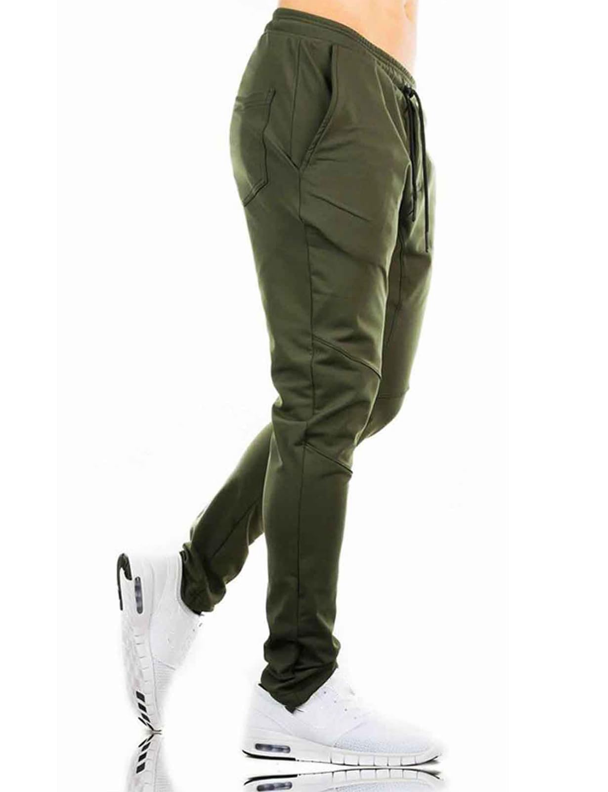 TBMPOY Men's Slim Fit Joggers with Ankle Zipper - Tapered Sweatpants for Gym, Workout & Training - Comfortable Athletic Pants with 4 Pockets - Perfect for Running, Yoga & Casual Wear