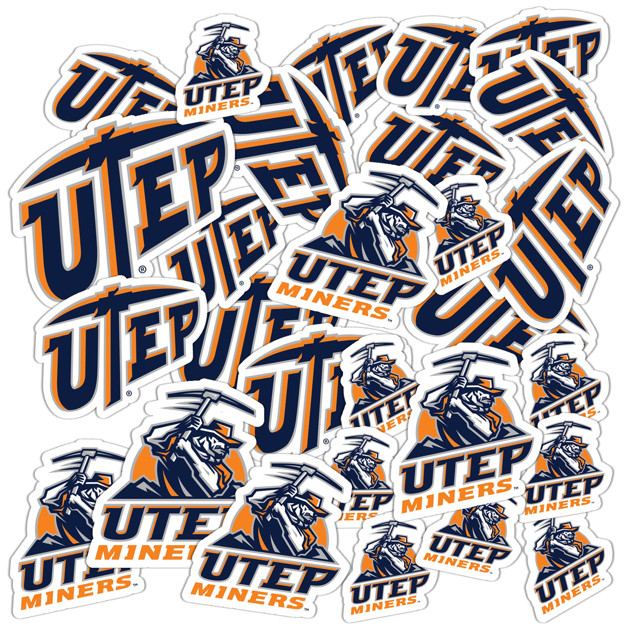 UTEP Desert Cactus Vinyl Decals - Waterproof Stickers for Laptop, Water Bottle, Car & Scrapbooking - University of Texas at El Paso Miner Pride Decals - Perfect for School Spirit & DIY Crafts