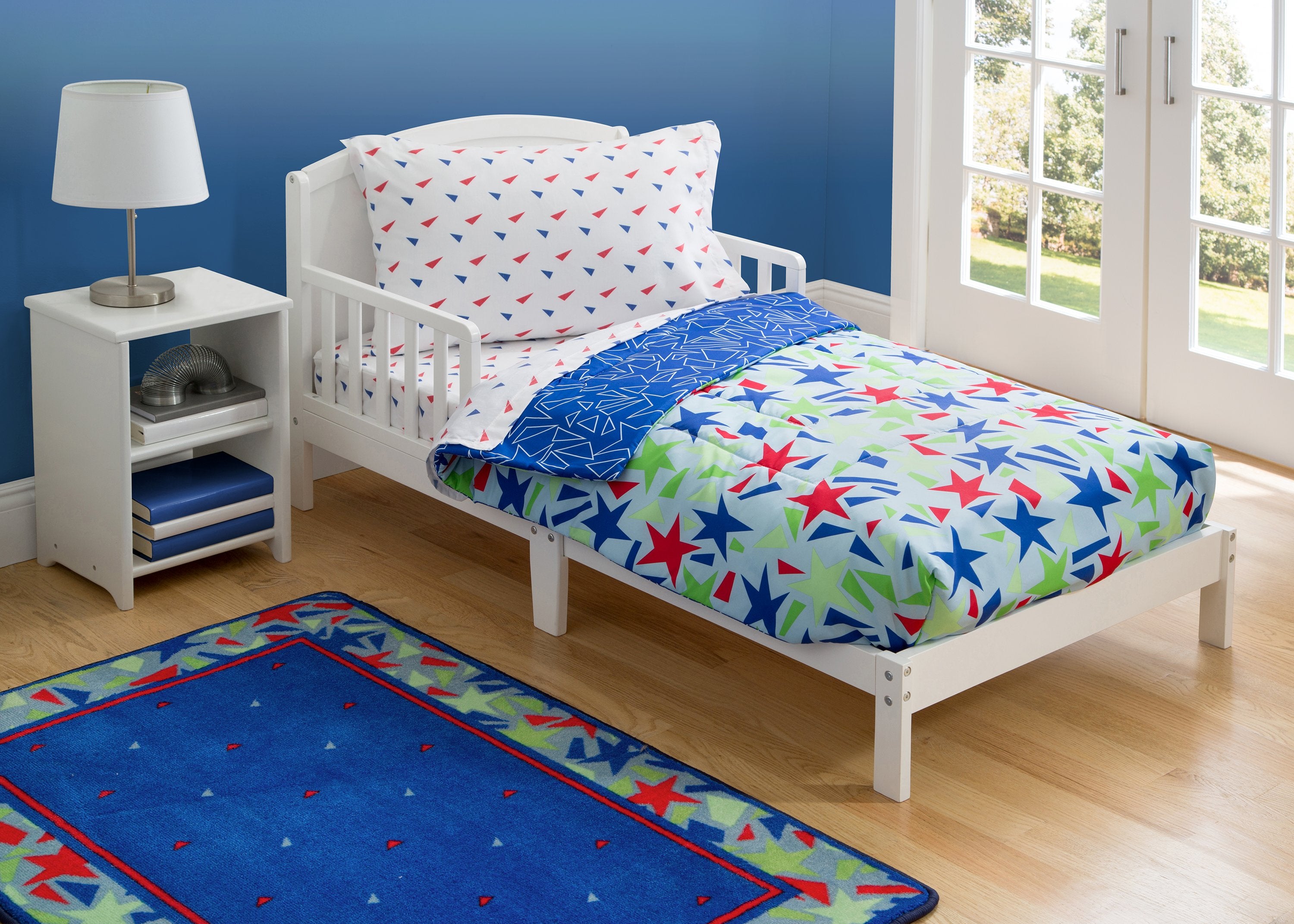 4-Piece Toddler Bedding Set for Boys - Soft & Comfortable Crib Sheets, Blanket & Pillowcase - Perfect for Nursery, Daycare & Travel