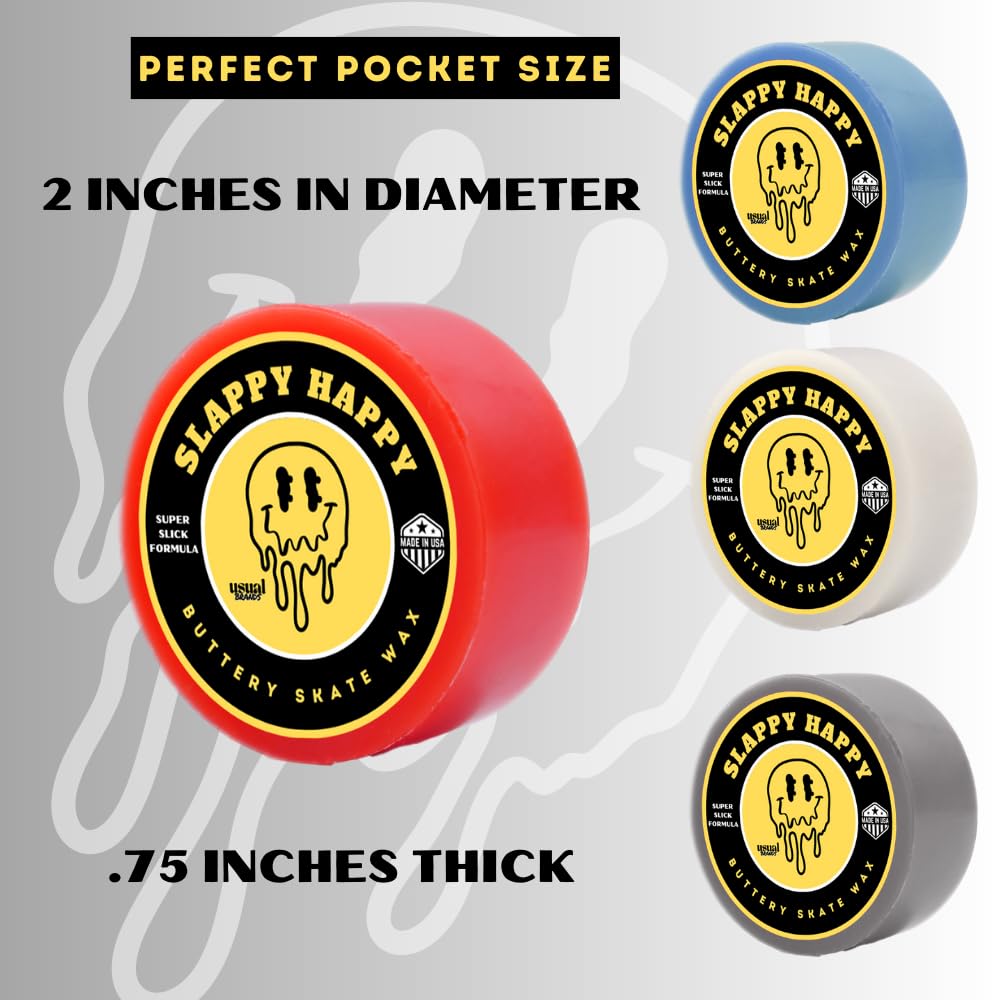 Premium Skateboard Wax 4-Pack - Ultra Slick Formula for Smooth Grinds & Slides | Pocket-Sized Skate Wax for Curbs, Ledges & Rails | Wax for Skateboards, BMX & Scooters | Made in USA | Perfect for Street Skating, Park Riding & Extreme Sports