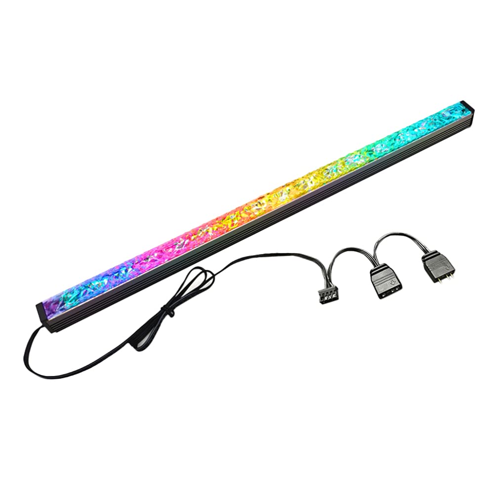 OSALADI RGB Diamond LED Strip Light - 28cm Magnetic Addressable PC Case Lighting with Rainbow Effects for Gaming Rigs & Custom Computer Builds | Perfect for Gaming Setups, PC Modding & RGB Enthusiasts