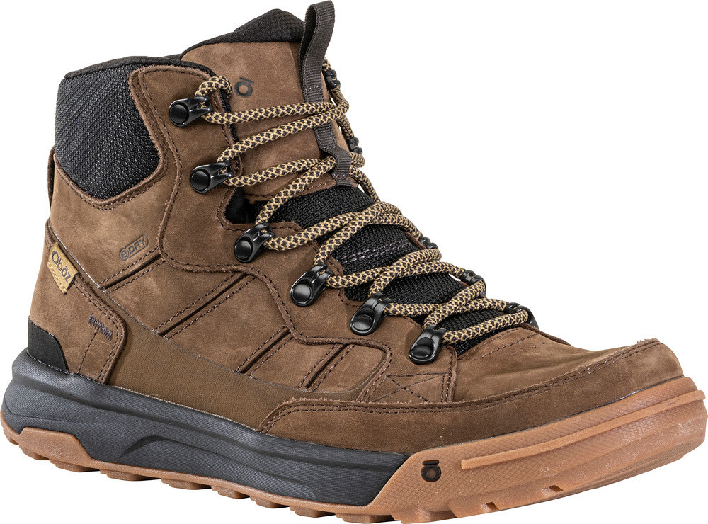 Burke Mid Leather B Dry Waterproof Boots for Men - Durable Waterproof Hiking & Work Boots - Ideal for Outdoor Adventures, Construction & Winter Wear