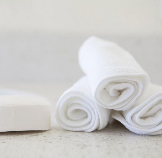 Puj Fresh Baby Washcloths - Soft Organic Cotton for Newborn Bath Time, Gentle on Sensitive Skin - Perfect for Infant Care, Diaper Changes & Toddler Bathing