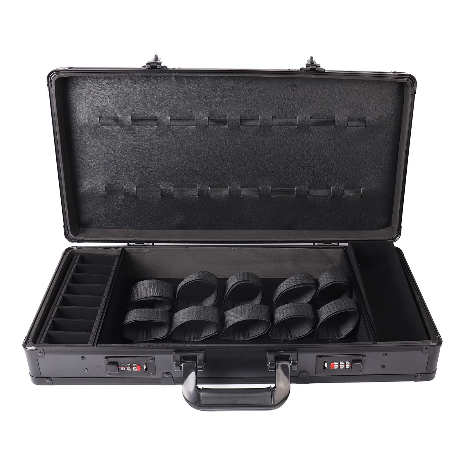 Professional Barber Salon Stylist Travel Storage Aluminum Case - Hair Clipper Trimmer Shear Comb Tool Organizer with Carry Handle for Salon, Home & Travel Use - Durable Portable Hairdressing Kit for Stylists & Barbers