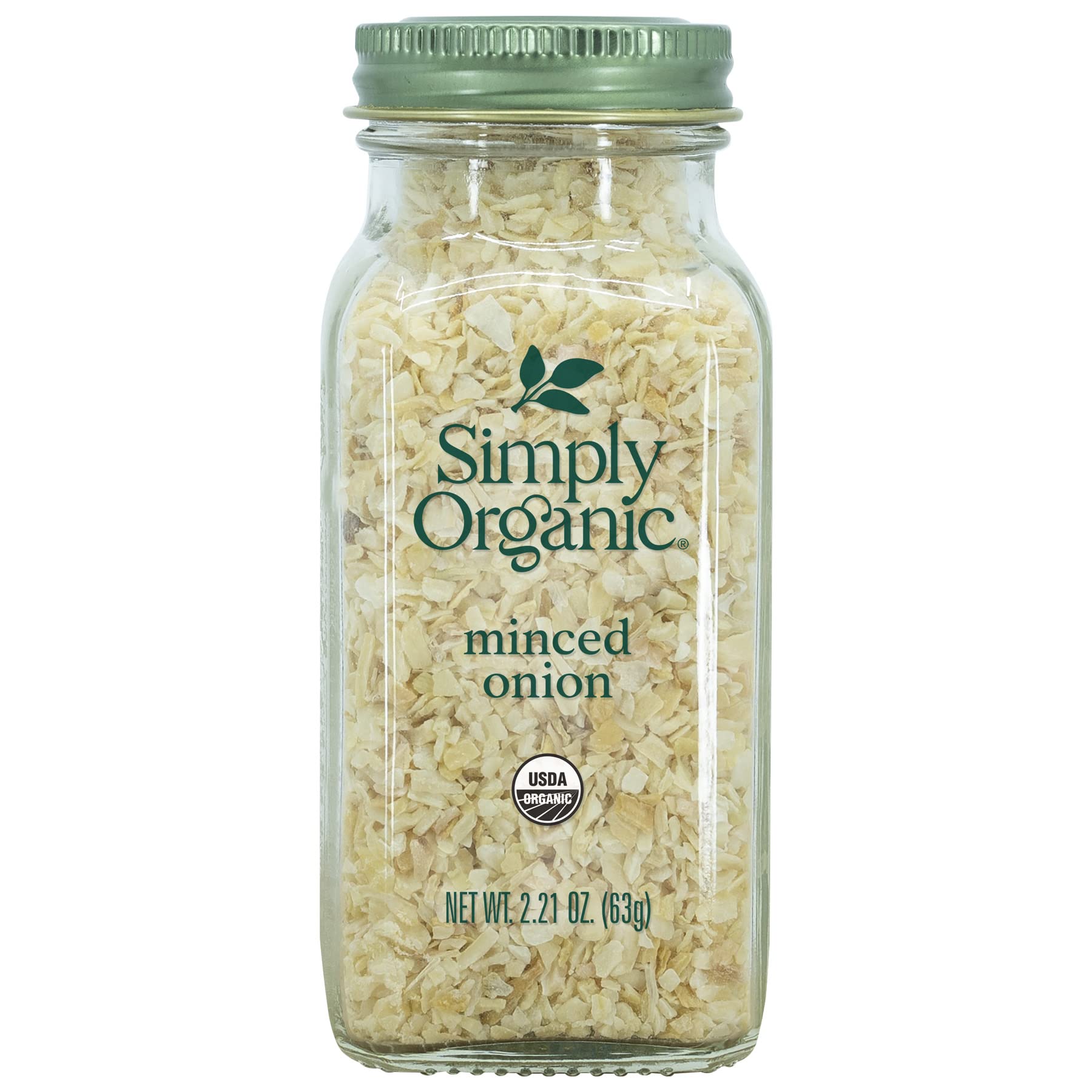 Organic Minced White Onion | Certified USDA Organic | 2.21 oz (Pack of 4) | Allium Cepa | Perfect for Soups, Stews & Seasoning Blends