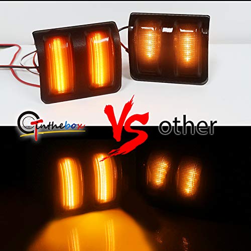 2008-2016 Ford F250 F350 F450 Super Duty LED Mirror Marker Light - Amber Turn Signal with Smoked Lens | Durable Replacement for Side Mirror Lights | Perfect for Off-Roading, Night Driving & Enhanced Visibility