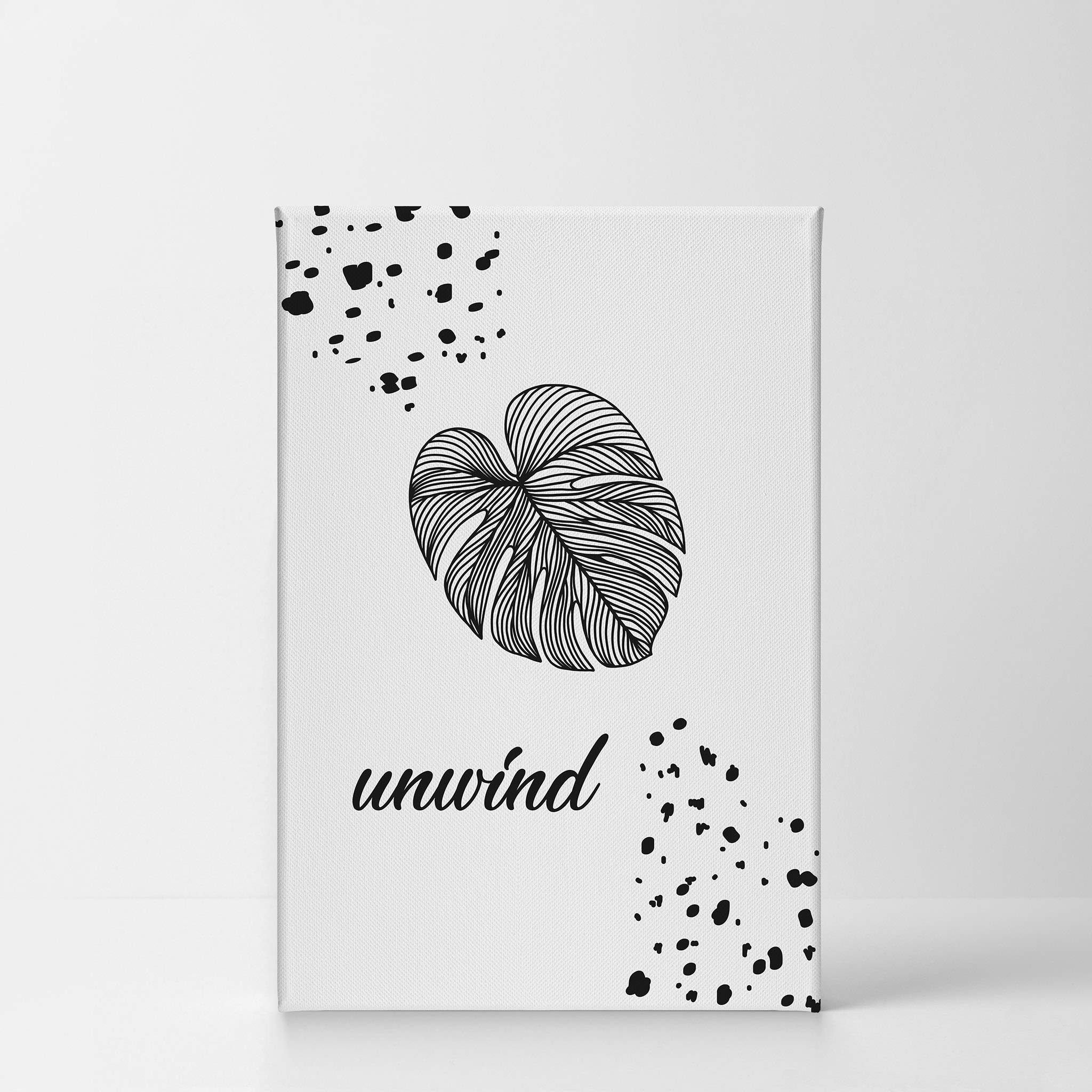 Smile Art Bathroom Canvas Print - Black & White Wall Decor for Home