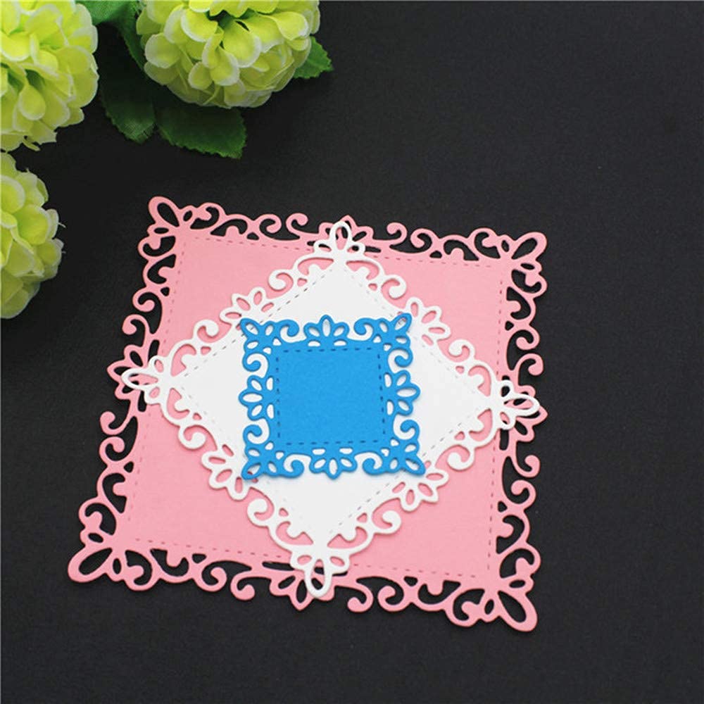 ZECNG Carbon Steel Geometric Shape Cutting Dies - Heart, Round, Rectangle Die Cuts for Card Making, Scrapbooking, Embossing | DIY Paper Craft, Photo Album Decor, Gift Wrapping Tool | Perfect for Handmade Greeting Cards, Wedding Invitations, and Craft Projects