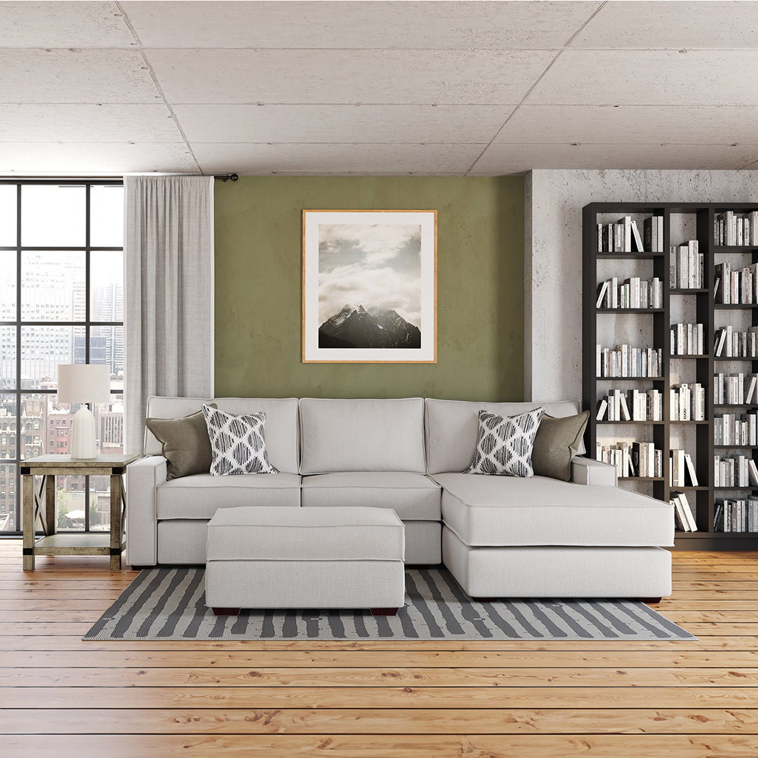 Lyndon Sectional Sofa - Modern L-Shaped Couch with Reversible Chaise for Living Room, Family Room & Lounge | Comfortable Fabric Upholstery & Sturdy Frame
