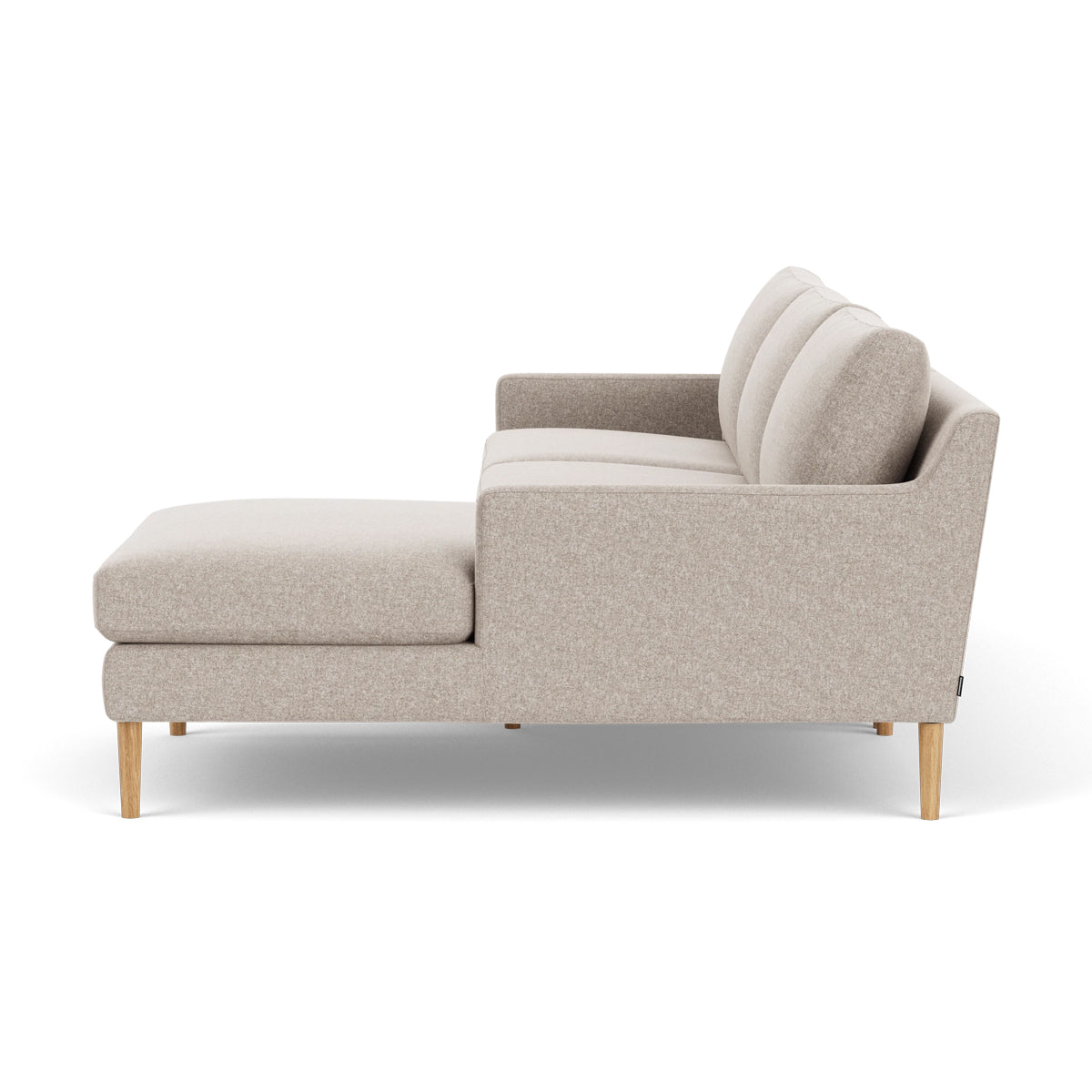 Astha Fabric Right Chaise Sofa - Modern Upholstered Sectional Couch for Living Room, Lounge & Small Spaces