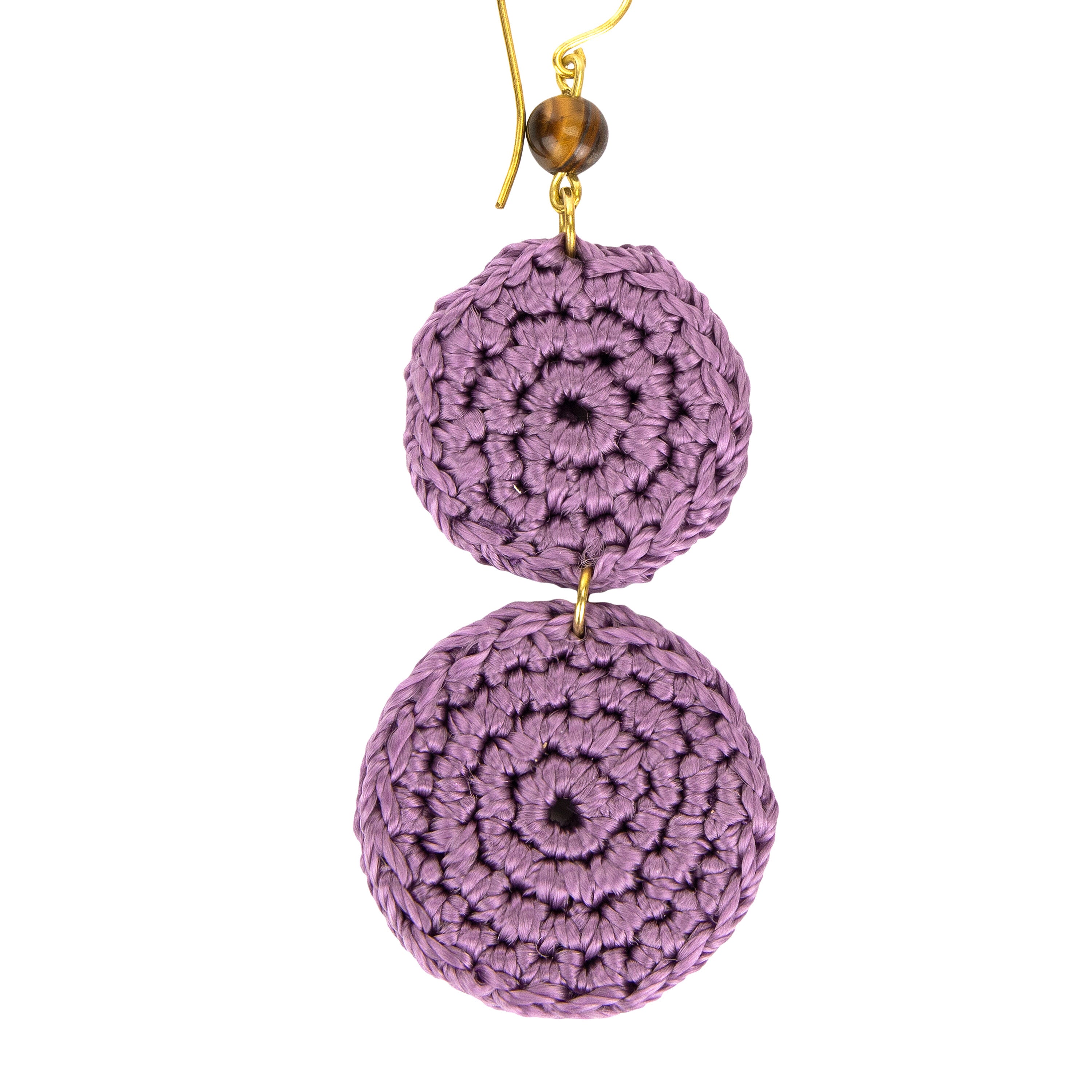 Elegant Jasper Double Disc Earrings for Women - Boho Chic Dangle Jewelry for Casual & Party Wear