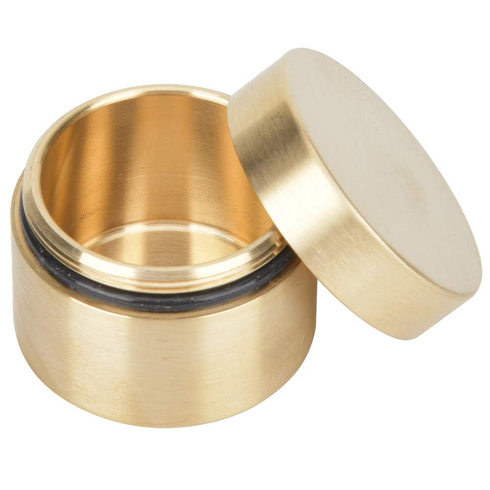 Keenso Mini Brass Pill Container - Waterproof, Dustproof, Sealed Metal Storage Box for Jewelry, Pills & Outdoor Essentials - Perfect for Travel, Hiking & Daily Use