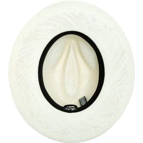Bailey of Hollywood Panama Straw Hat - White with Black Band - Summer Beach Hat for Women, Outdoor Sun Protection, Vacation Accessory