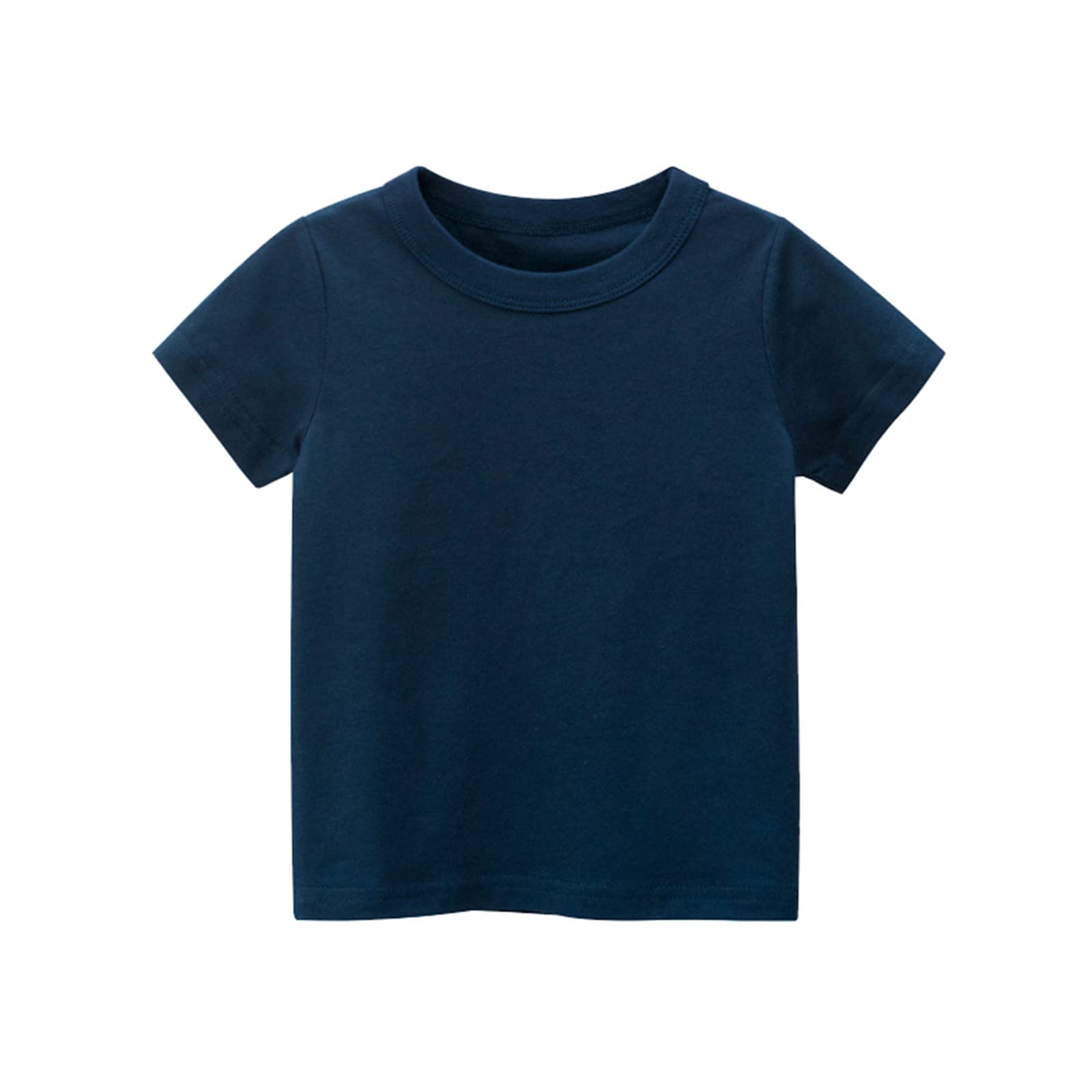 Toddler Short Sleeve T-Shirt for Boys & Girls - Soft Cotton Basic Tee for Kids, Solid Color Summer Casual Top (White) - Perfect for Playtime, School & Outdoor Activities