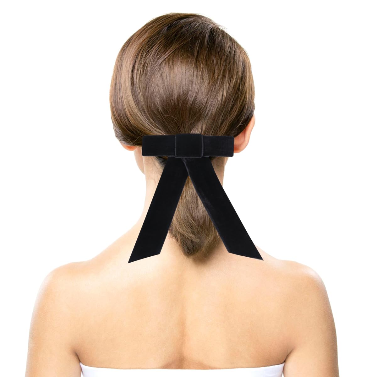 Lurrose Large Hair Bow Clips - Elegant French Barrettes Hairpins for Women & Girls | Perfect for Weddings, Parties & Daily Styling (Black)