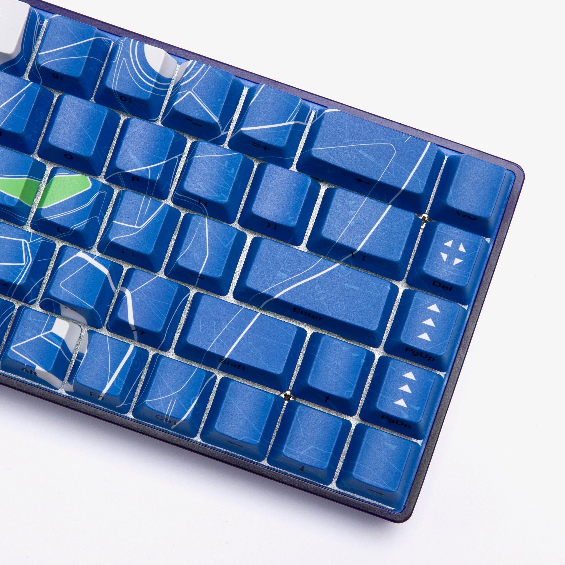Premium Gundam 68 Keycaps Set - Blue Admiral Mechanical Keyboard Keycaps for Gaming & Typing - Perfect for Custom Mechanical Keyboards & PC Builds