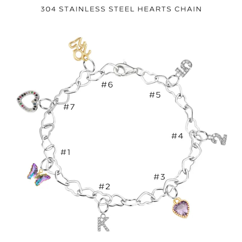 Elegant Charm Bracelet with Assorted Charms - Perfect for Gifts, Parties & Everyday Wear | $46.00