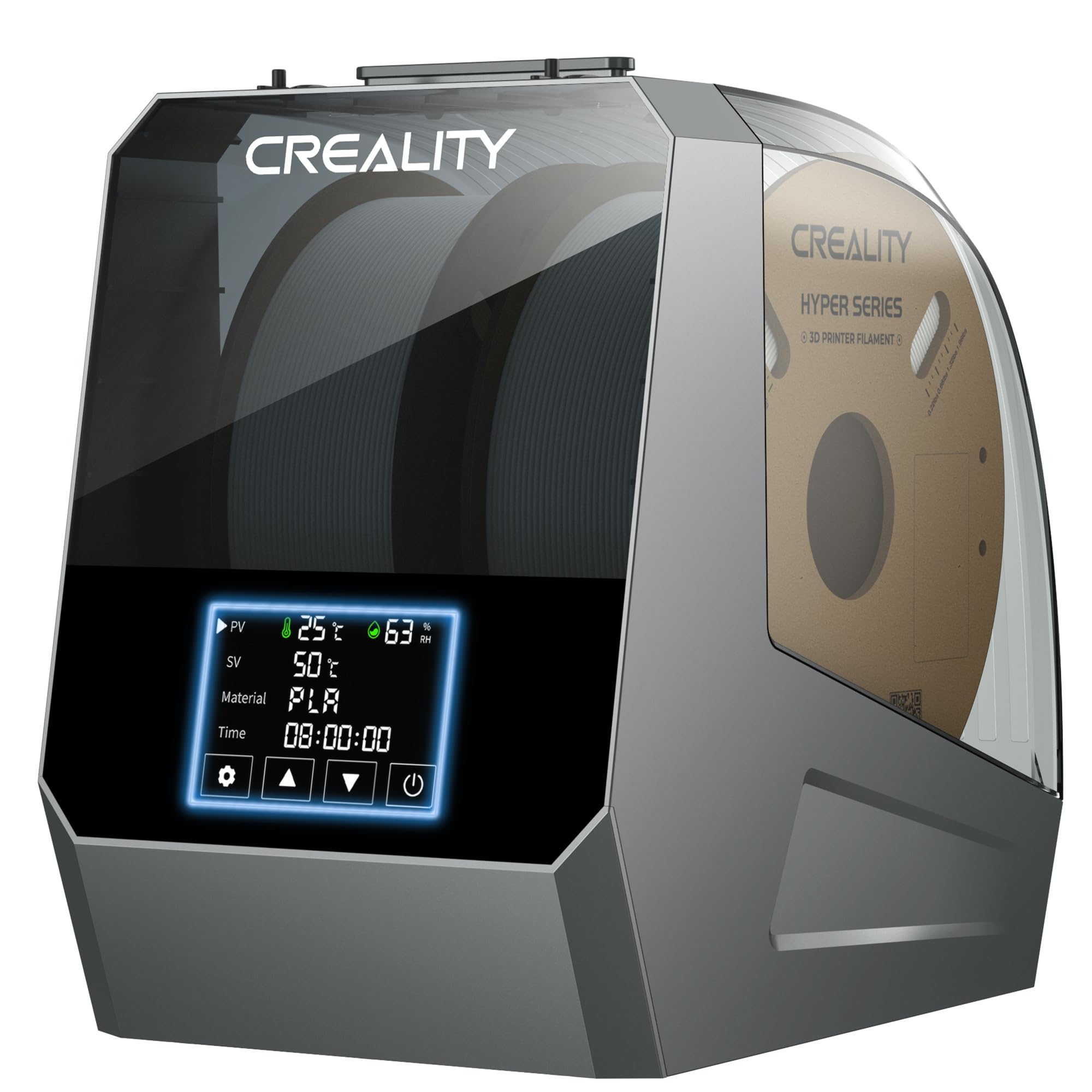 2024 Official CREALITY Space Pi Filament Dryer Plus - 2 Spool 360° 160W PTC Fast Heating 3D Printer Filament Dryer Box with 4