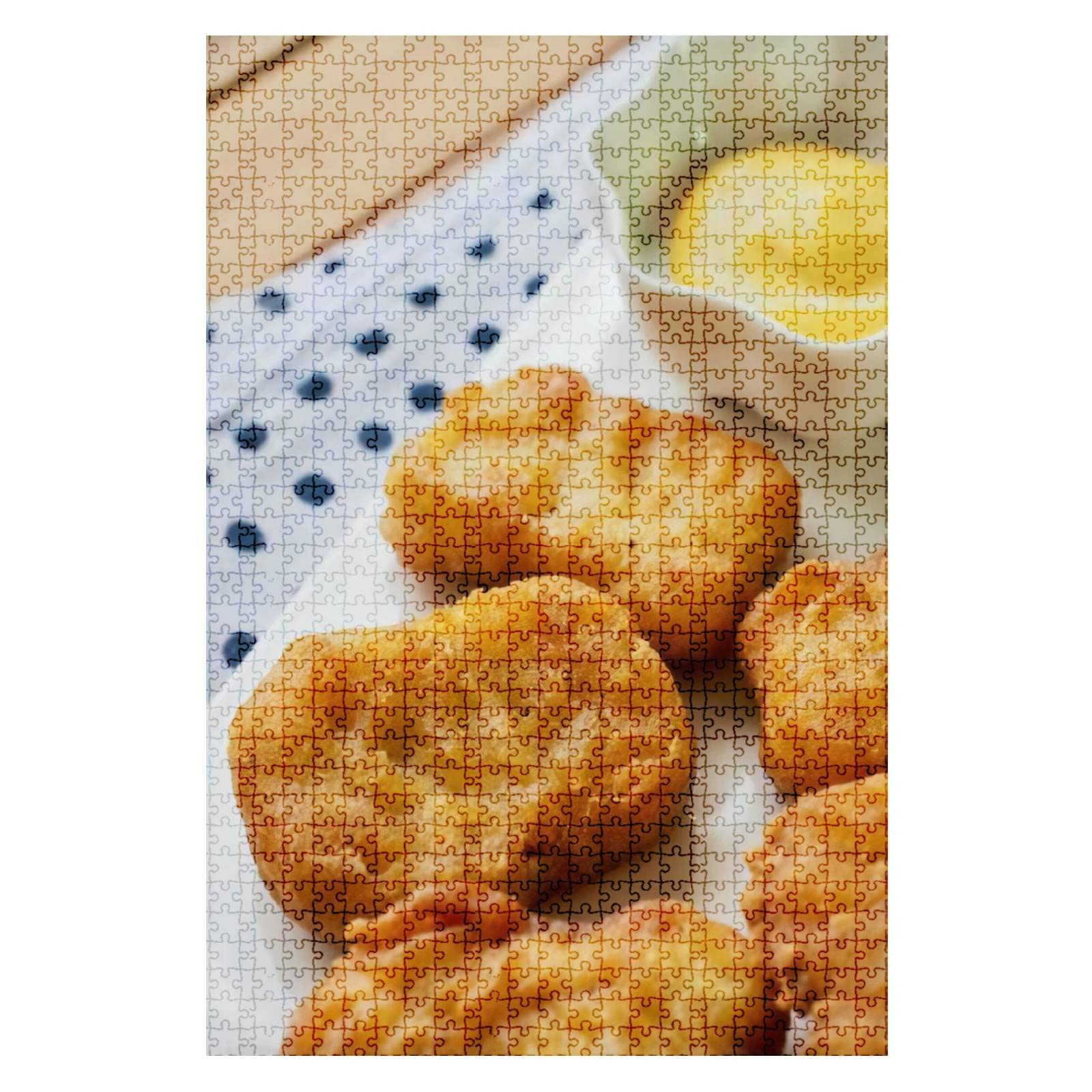 Honey Mustard Chicken 1000pc Wooden Puzzle - DIY Educational Toy for Kids & Adults - Home Decor & Stress Relief