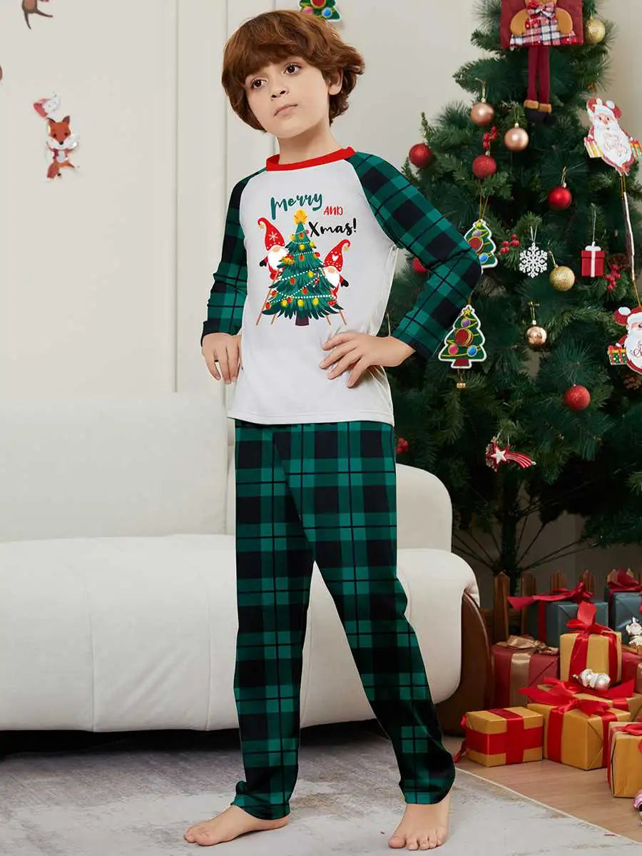 Christmas Matching Family Pajamas Set - Holiday Themed Sleepwear with Christmas Tree Design for Cozy Family Nights, Photo Shoots & Festive Gatherings