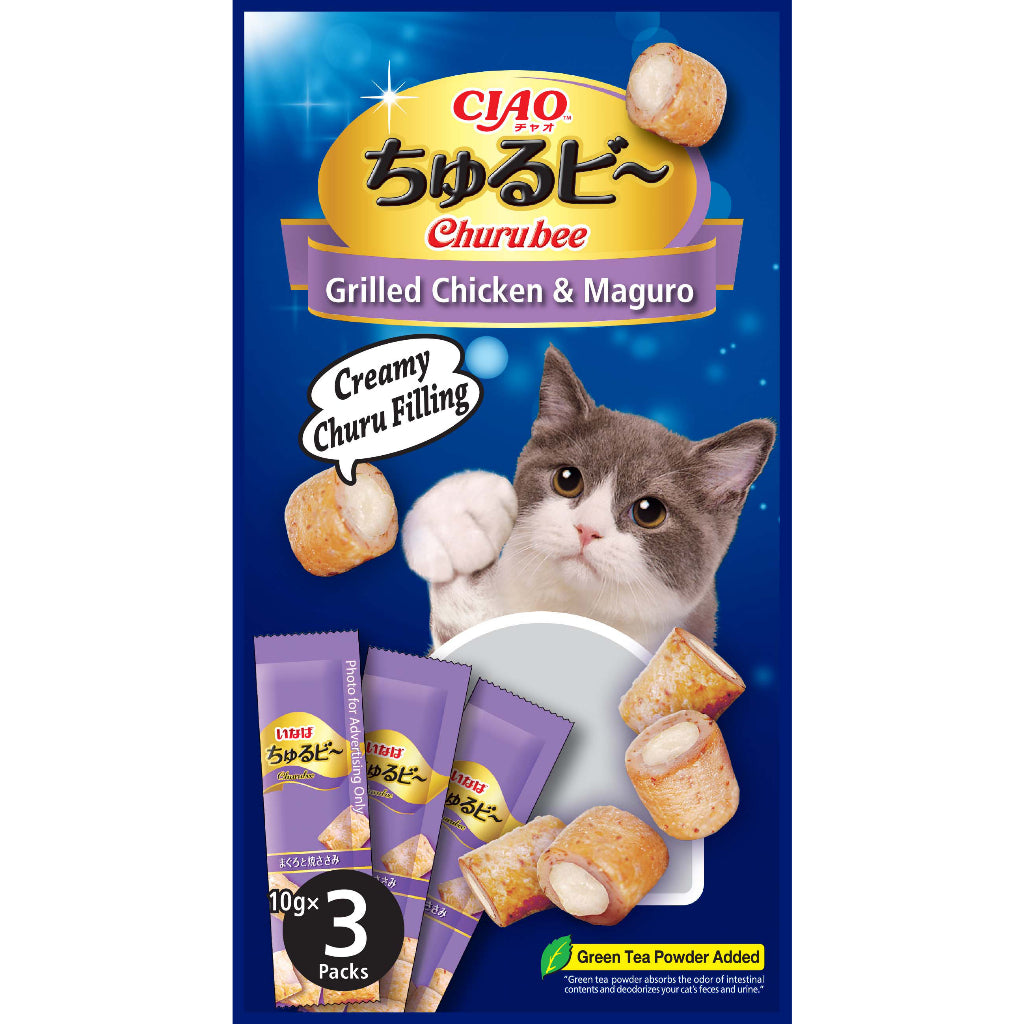 Ciao Churu Bi Snack with Creamy Filling - Delicious Cat Treats (10g x 3pcs/4pcs) - Perfect for Training, Bonding & Rewarding Your Feline Friend