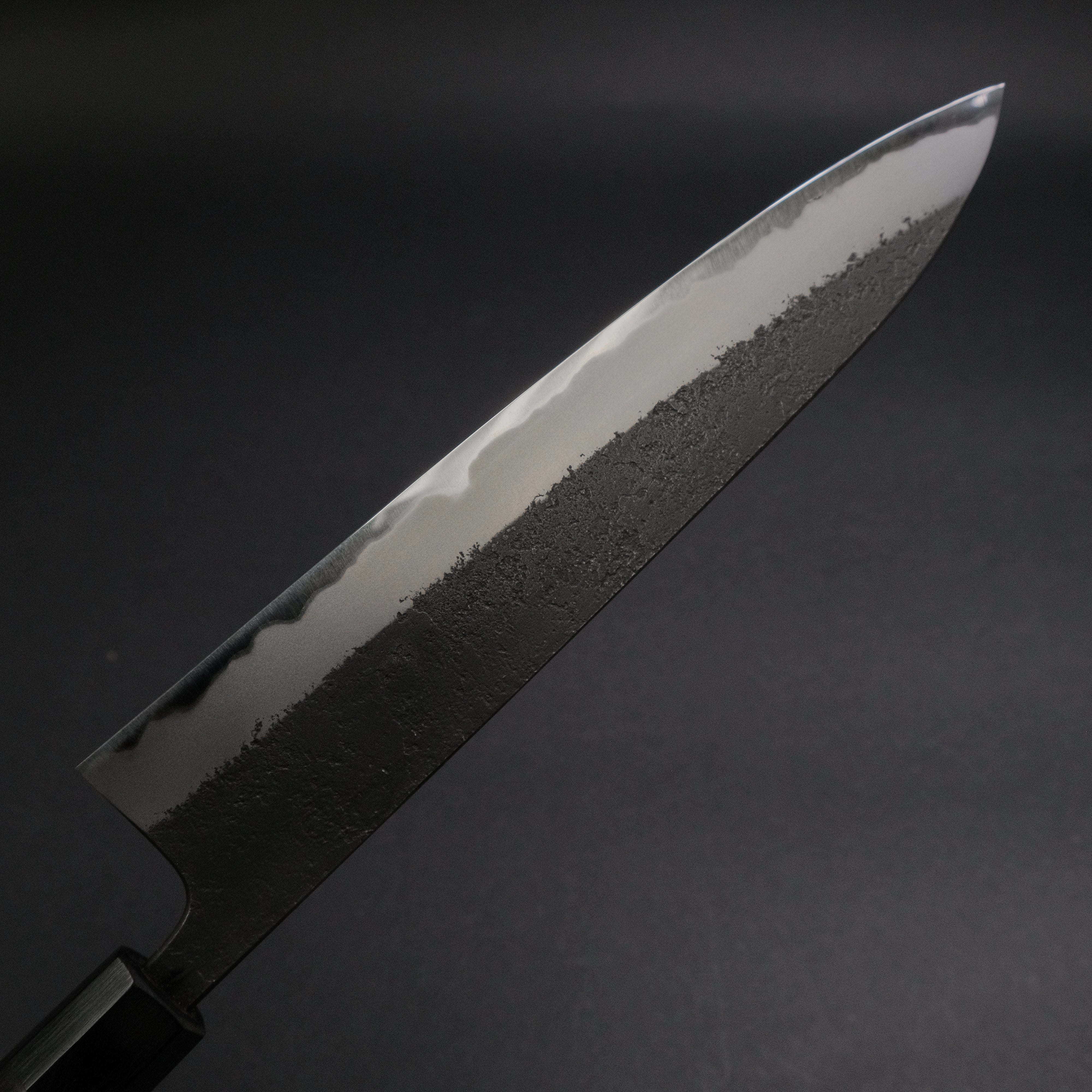Premium Toshihiro Wakui Kurouchi Nashiji Blue #2 Gyuto 240mm Japanese Chef Knife - Handcrafted Ebony Handle - Professional Kitchen Knife for Sushi, Meat & Vegetables (Limited Discount)