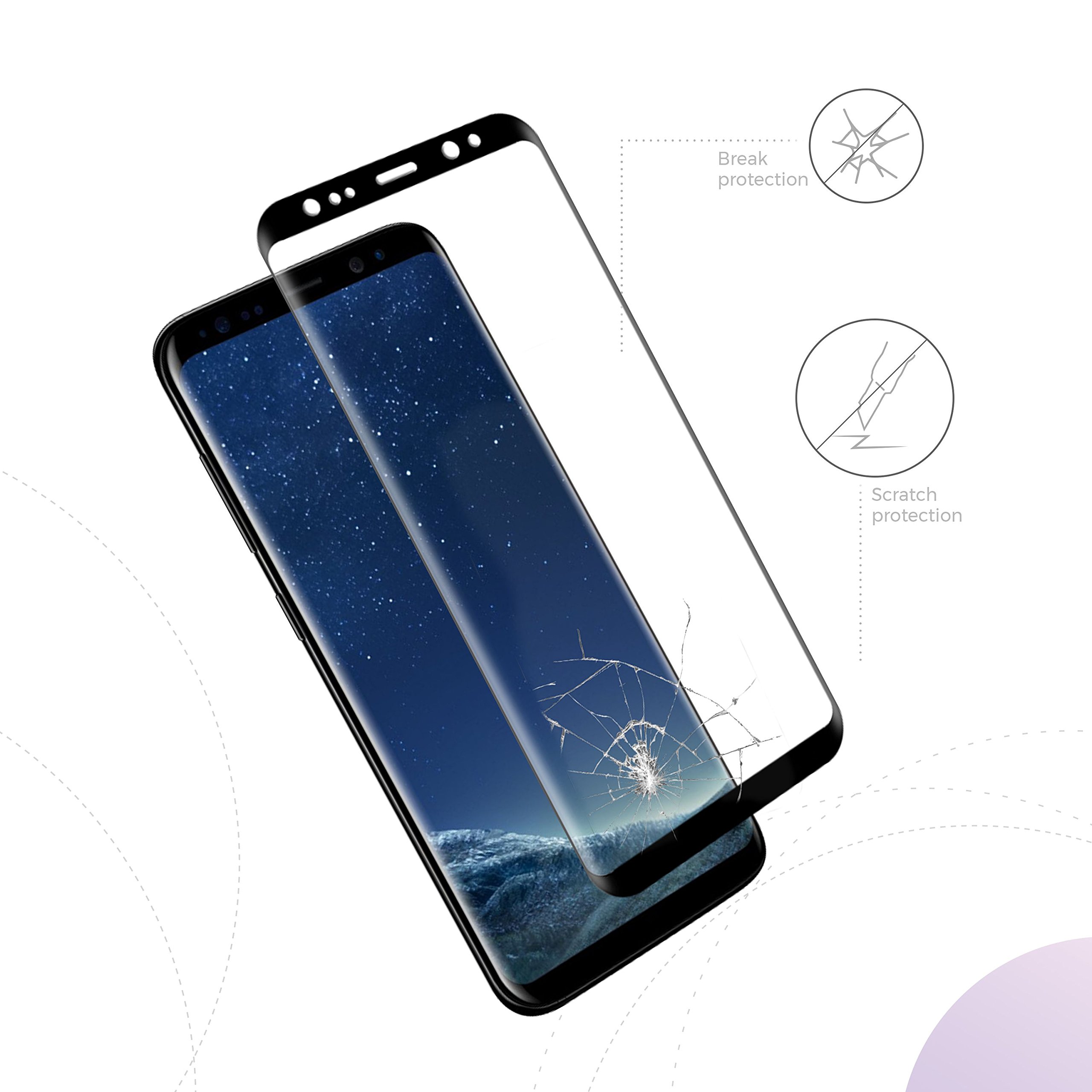 Premium Tempered Glass Screen Protector for Samsung Galaxy S21/S22/S23 - 9H Hardness, HD Clear, Anti-Scratch, Bubble-Free - Perfect for Work, Travel & Daily Protection