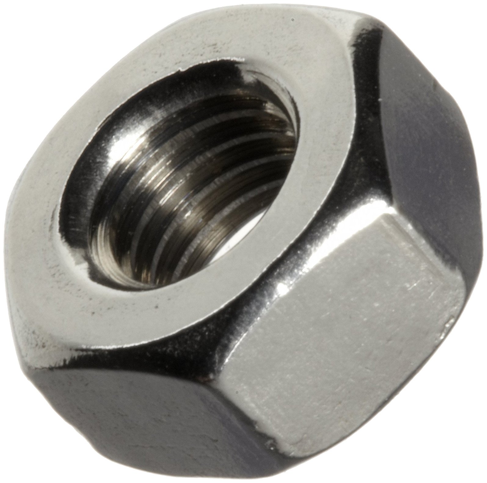 18-8 Stainless Steel Small Pattern Machine Screw Hex Nut, #6-32 Thread, 1/4