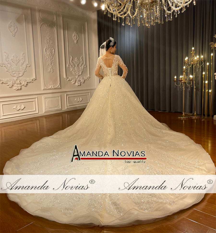 Elegant Pearls Bridal Dress 2022 NS4244 | Wedding Gown with Pearl Embellishments for Bridesmaids & Formal Occasions