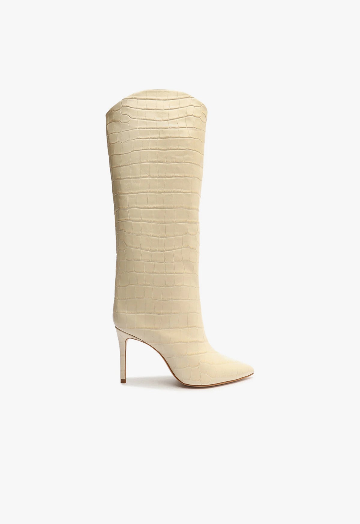 Maryana Crocodile Embossed Leather Boots for Women - Stylish Pointed Toe Ankle Boots with Chunky Heel | Perfect for Office, Night Out & Fall Fashion