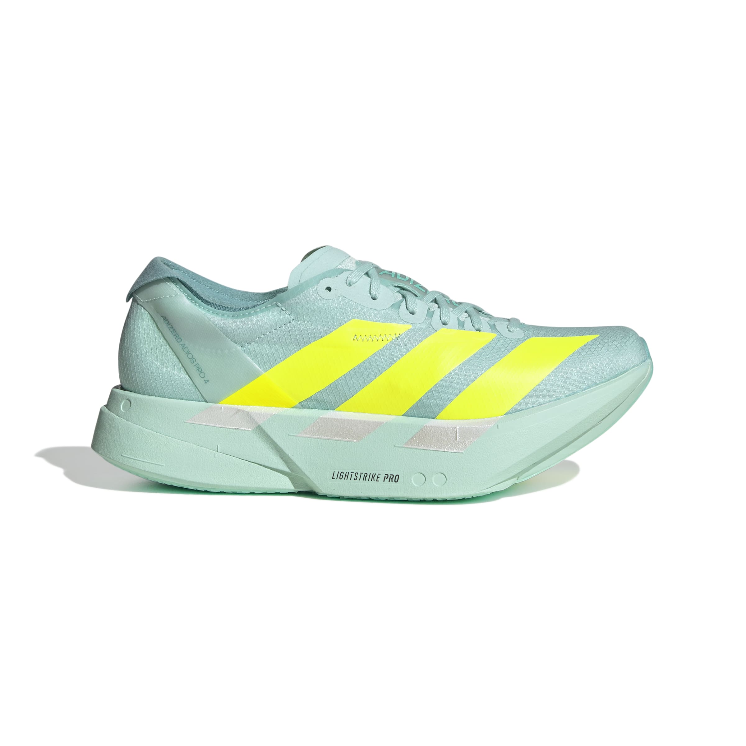 Women's Adizero Adios Pro 4 Running Shoes - Lightweight Performance Sneakers for Marathon & Training (SEFLAQ/LUCLEM/MINTON) | Perfect for Road Racing & Long Distance Running