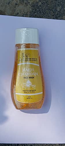 Organic Turmeric & Sandalwood Face Wash for Acne & Brightening - Gentle Cleanser for Oily & Sensitive Skin - Daily Skincare & Ayurvedic Beauty Routine