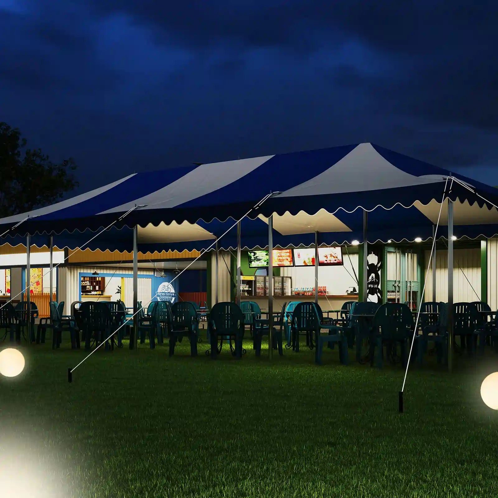 Quictent Heavy Duty Fire Retardant Pole Tent - Waterproof Party Canopy for Outdoor Events, Weddings & Camping