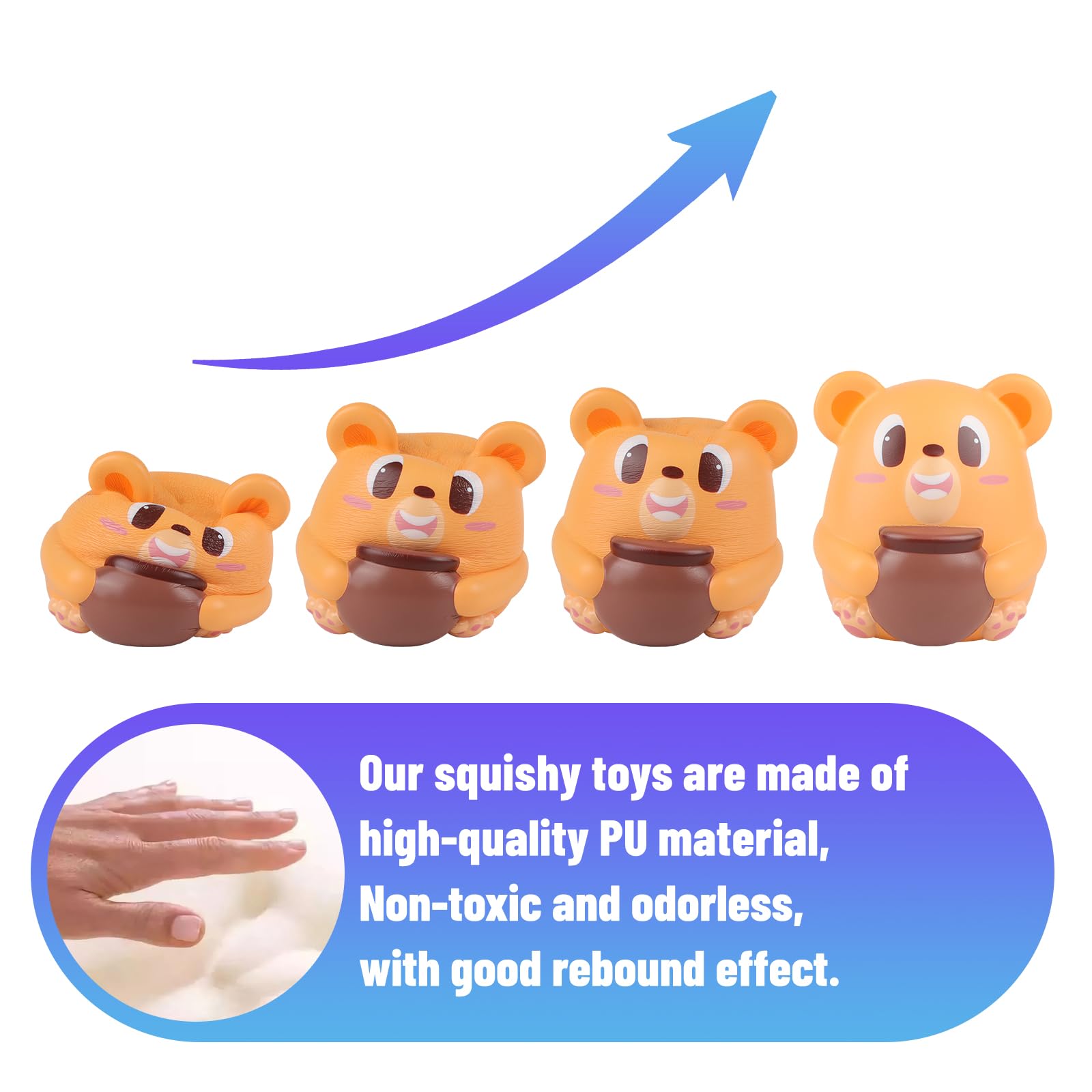 Jumbo Squishy Bear Hug Toy - 5.9