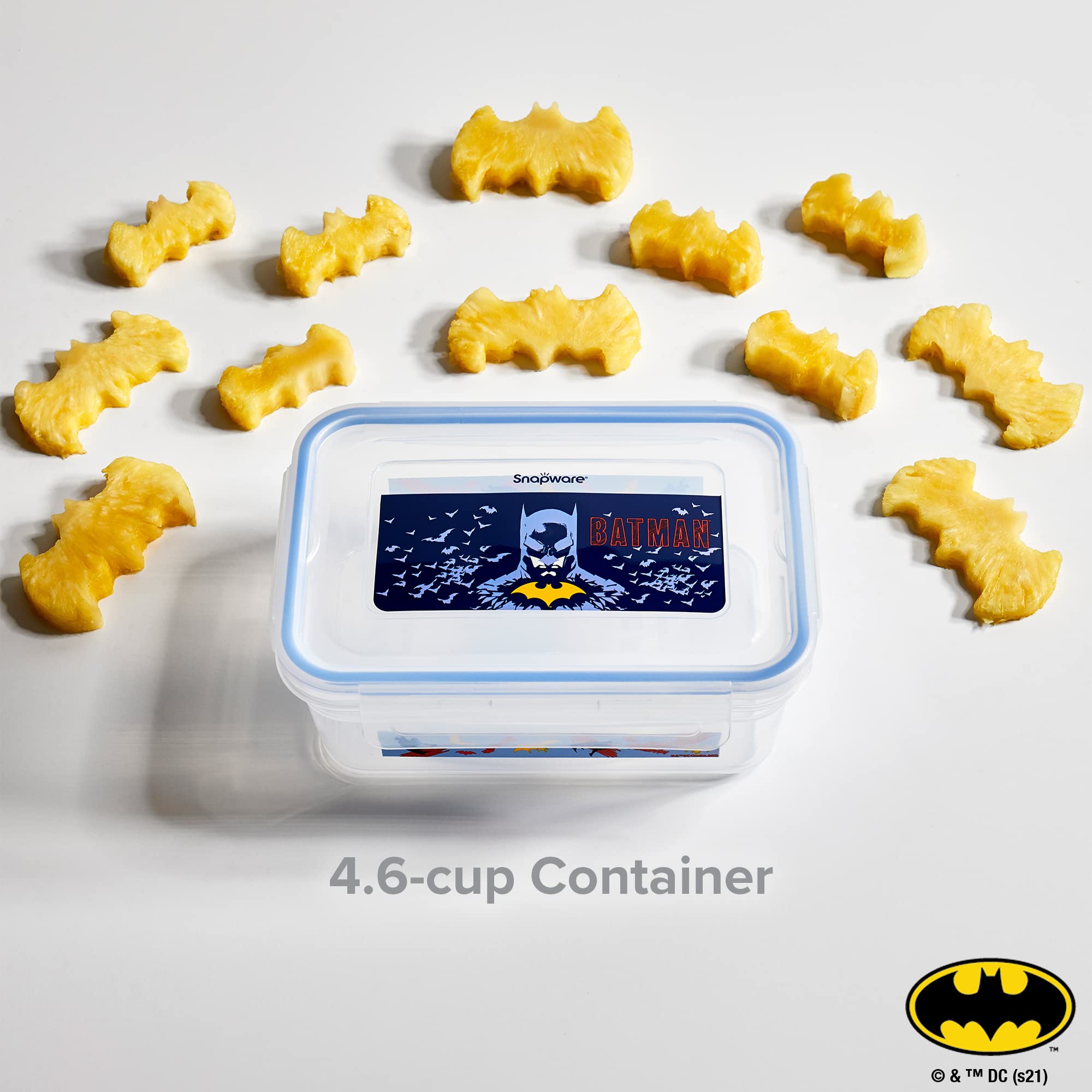 Snapware 8-Piece Plastic Food Storage Containers Set - 4.6 Cup & 3 Cup Meal Prep Containers with BPA-Free Lids, 4 Tab Locking System - Microwave, Dishwasher & Freezer Safe - Perfect for Meal Prepping, Leftovers & Food Storage Organization