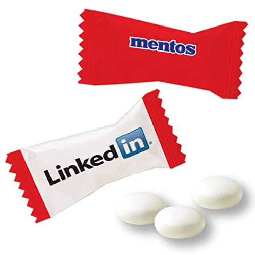 Custom Branded Mentos Mints with Your Logo - 2,000 Individually Wrapped Promotional Mints for Business Gifts, Events & Corporate Giveaways