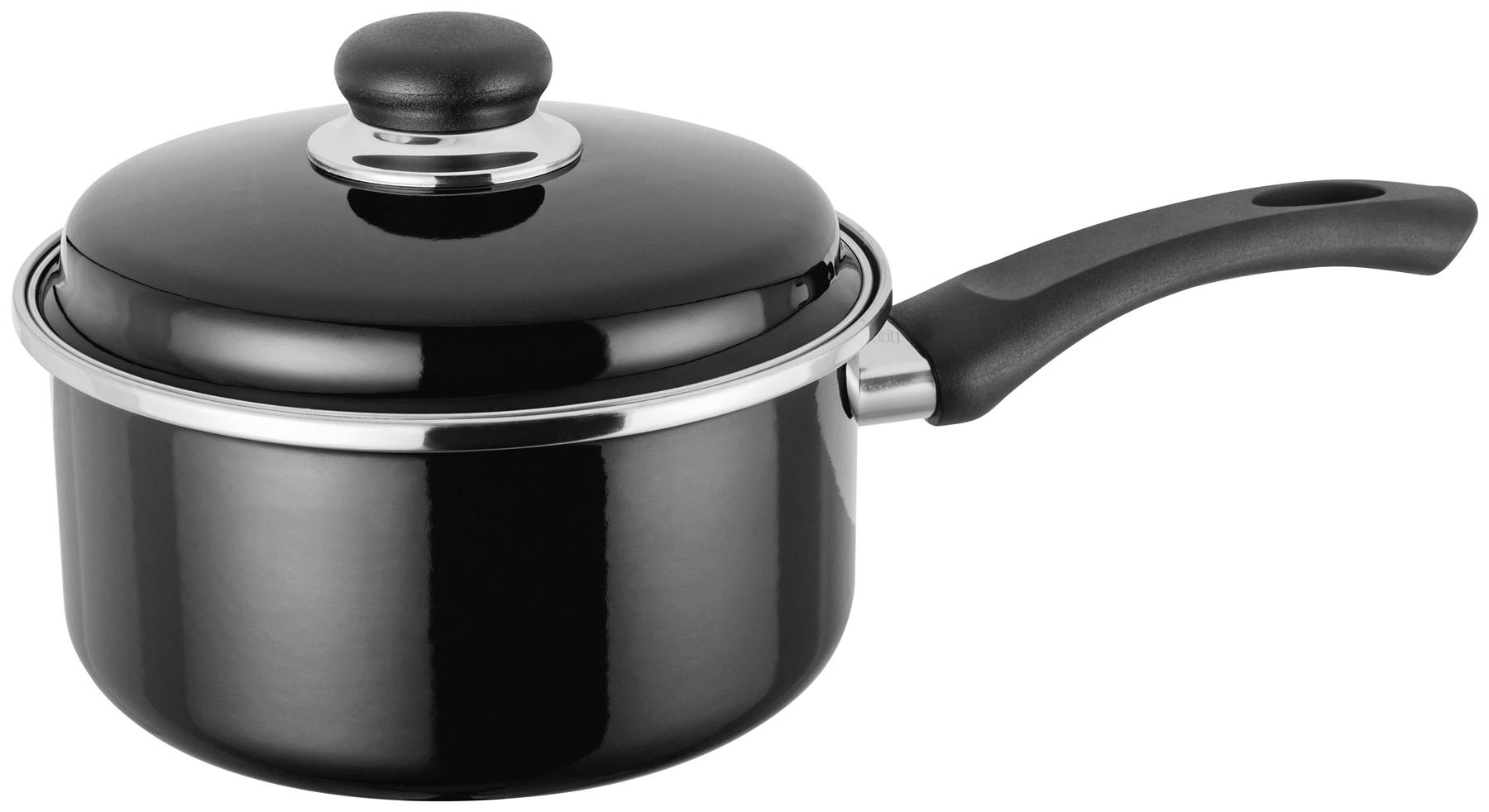 Judge Horwood 5-Piece Stainless Steel Saucepan Set with Lids - Nonstick Black Cookware for Boiling, Steaming & Simmering - Perfect for Home Kitchen & Professional Cooking