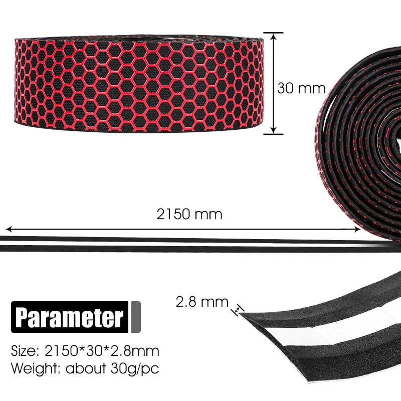 Premium Bike Handlebar Tape - Anti-Slip Silica Gel & EVA Shock Absorption Cycling Grip Wrap with End Plugs - Ideal for Road Bikes, Mountain Bikes & Commuting