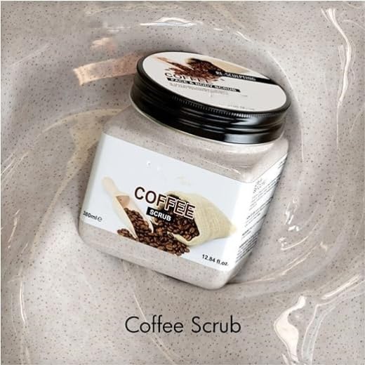 ZOOMIQUE Coffee Face & Body Scrub - Exfoliating & Brightening with Vitamins for Glowing Skin, Dark Circle Treatment (380ml) - Perfect for Morning Skincare Routine & Spa Day at Home