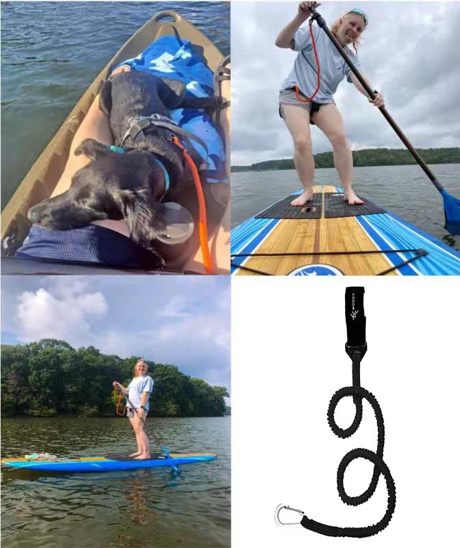 **Stretchable Coiled Kayak Paddle Leash & Rod Lanyard - Durable Kayak Fishing Accessories for Paddles & Gear - Perfect for Kayaking, Fishing, and Water Sports**