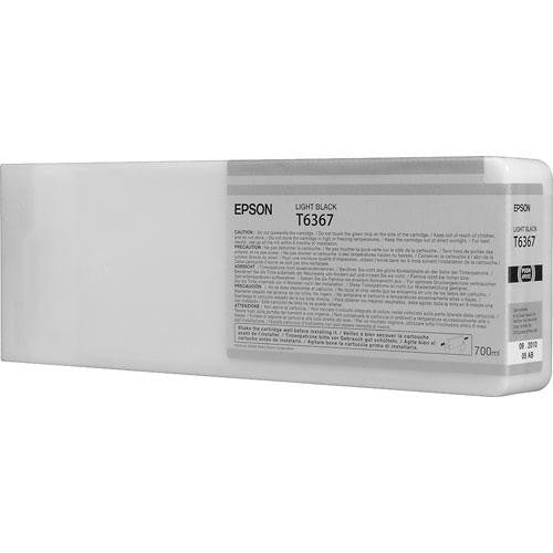 Epson T636700 Ultrachrome HDR Ink 700ml Light Black - Compatible with Epson 7900/7890/9890/9900 Printers - Ideal for Professional Photo Printing and Fine Art Reproduction