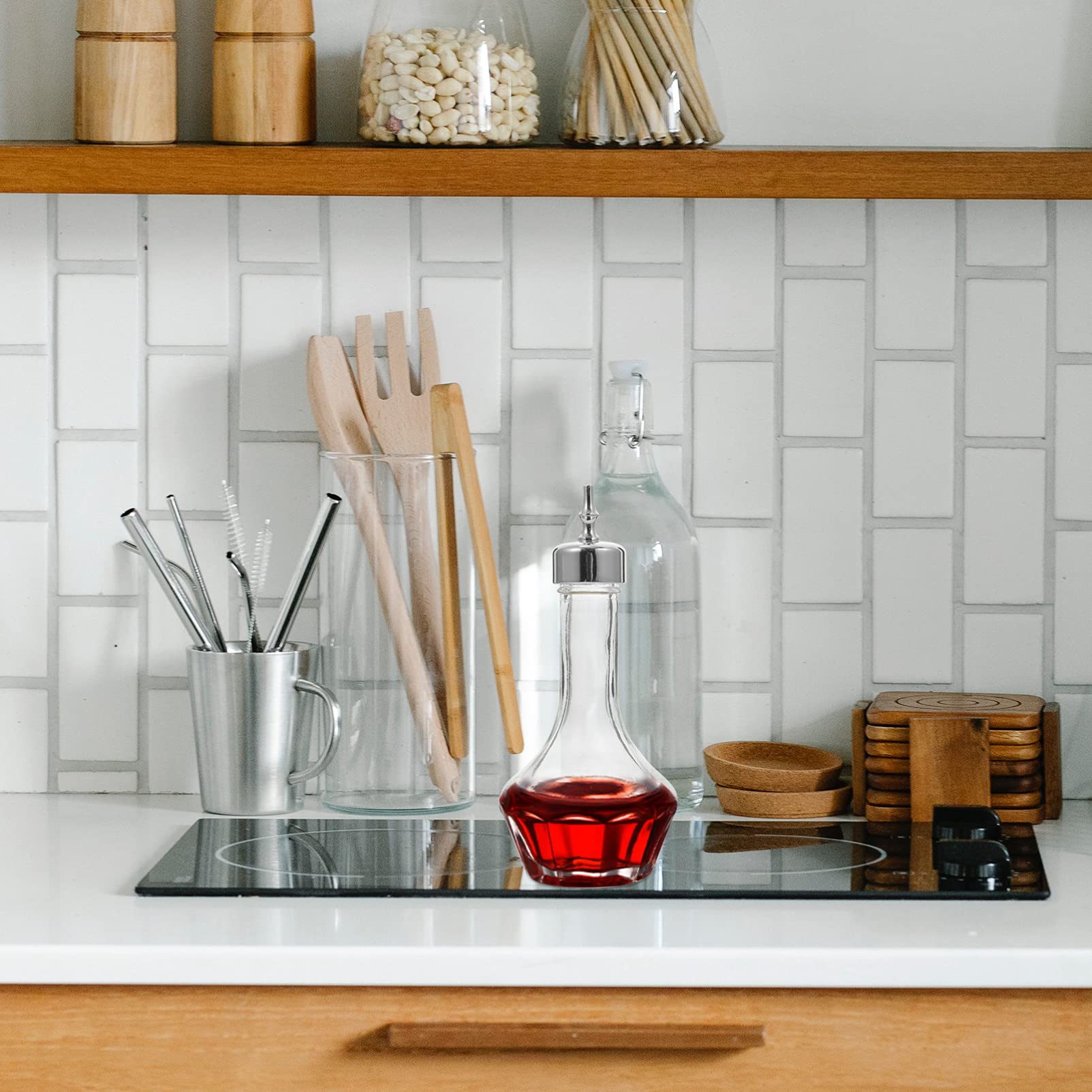 Premium Glass Bitters Bottle with Stainless Steel Dasher - Essential Bar Tool for Crafting Cocktails, Perfect for Old Fashioned, Manhattan & Home Mixology