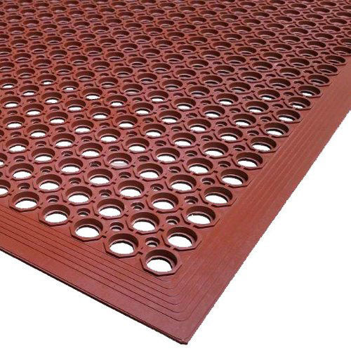 Premium Cactus Mat 2530 R5 VIP Topdek Junior Rubber Floor Mat - Non-Slip, Durable, Easy to Clean - 3' x 5' Red - Perfect for Kids' Playrooms, Gyms, and Home Workout Areas