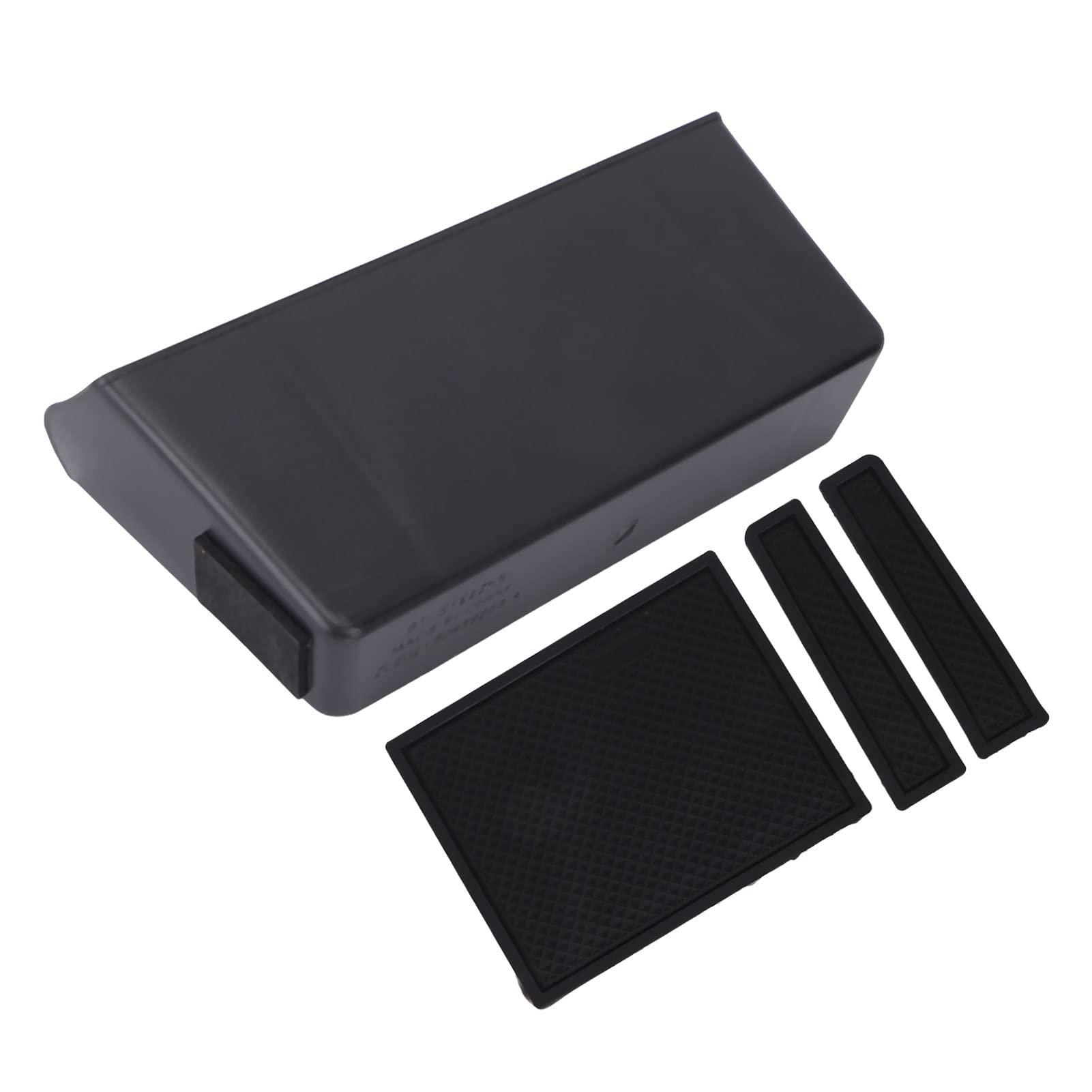 Non-Slip Center Console Organizer Tray - Black Storage Box for Gloves, Cards & Sunglasses | Perfect Fit, Space-Saving & Easy to Clean | Ideal for Car, Truck & SUV Organization
