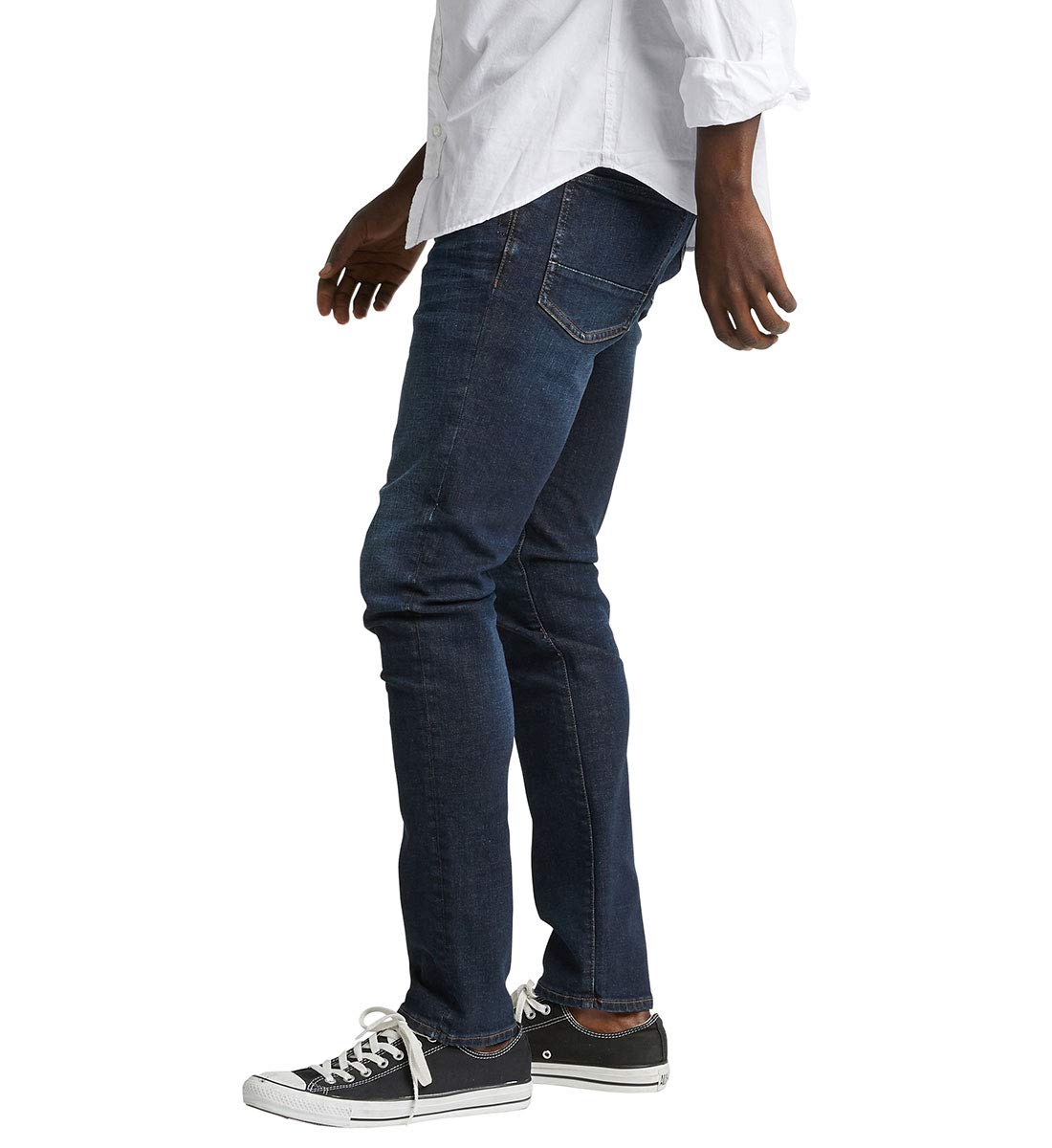 Silver Jeans Co. Men's Kenaston Regular Fit Indigo Denim Jeans - Perfect for Casual Wear, Office & Everyday Comfort