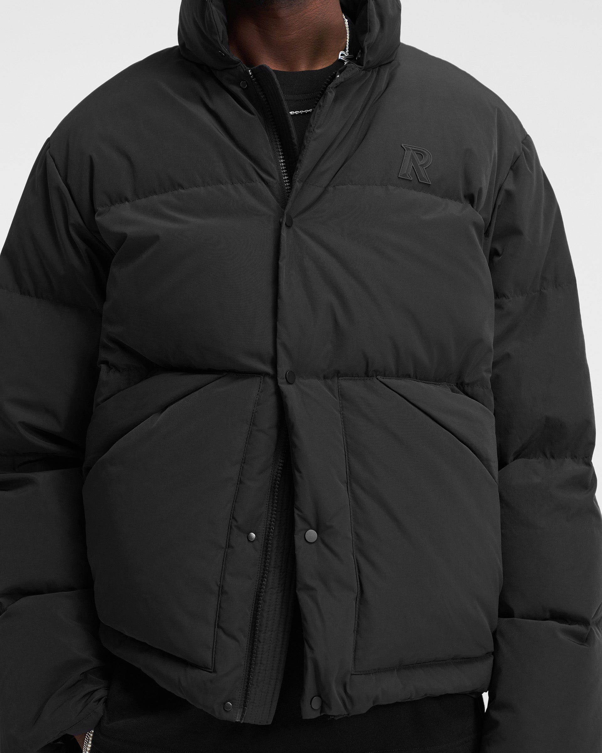 Jet Black Puffer Jacket for Men & Women - Lightweight Warm Winter Coat for Outdoor Activities, Travel & Daily Wear